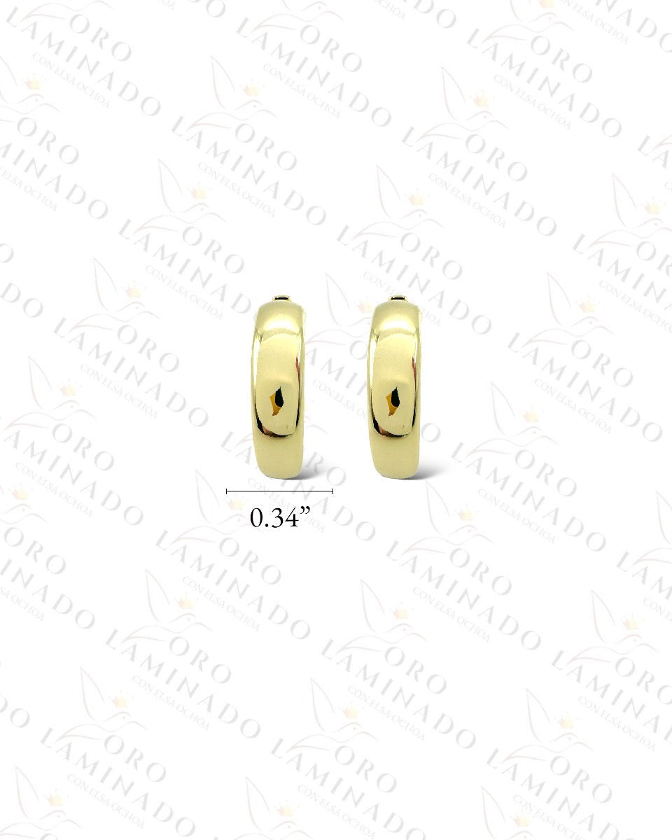 High Quality Thick Gold Hoop Earring C89
