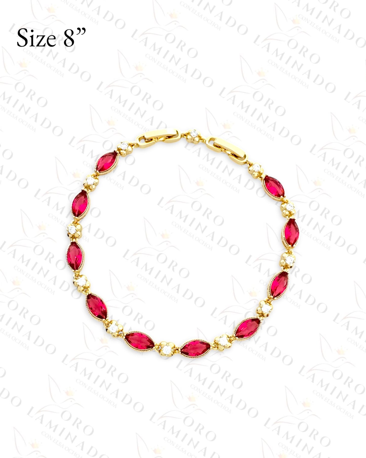 High Quality Pink Stones Design Bracelet (Gold Filled) C133