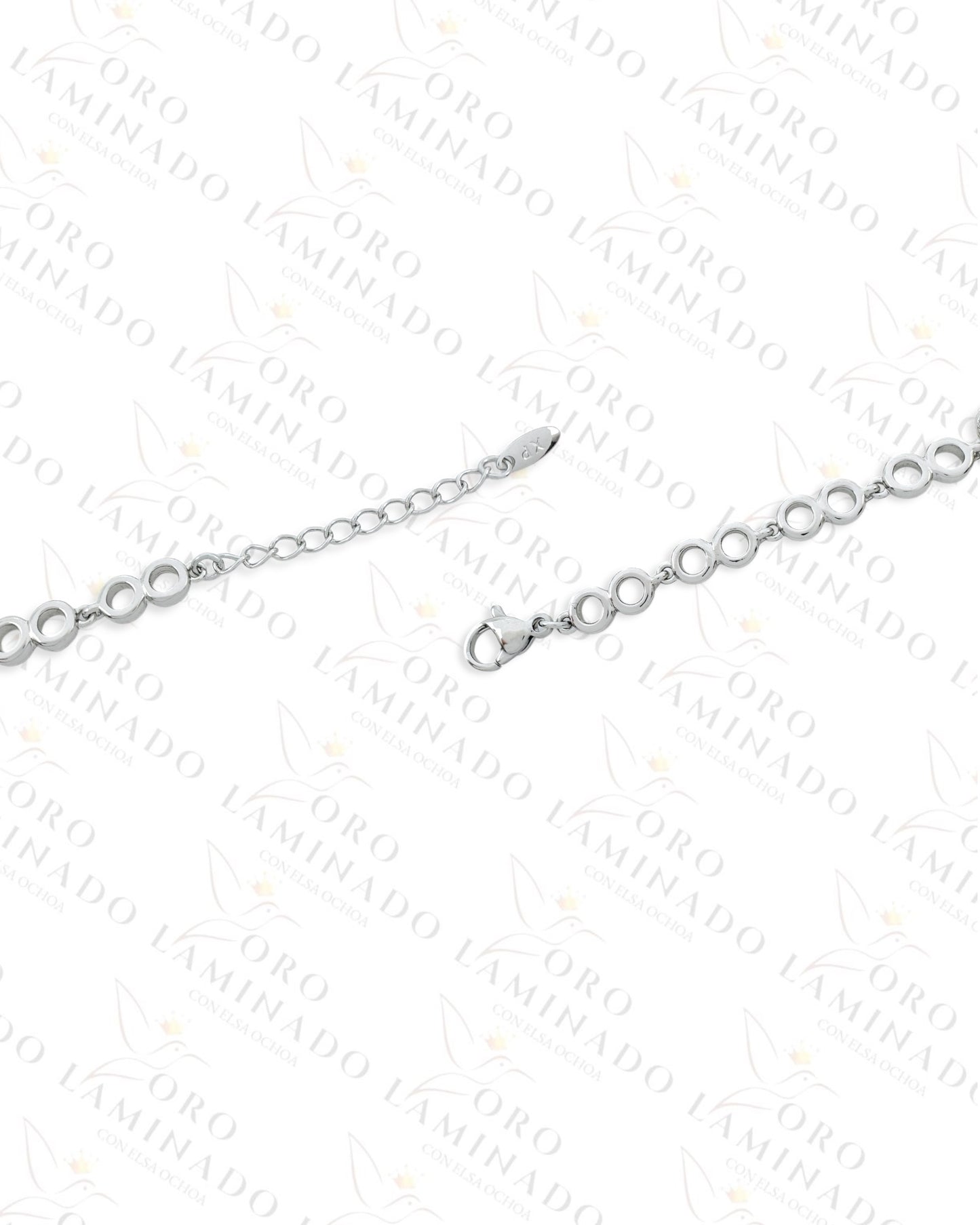 High Quality Sparkling Triple Flower Silver Bracelet (Gold Filled) B15