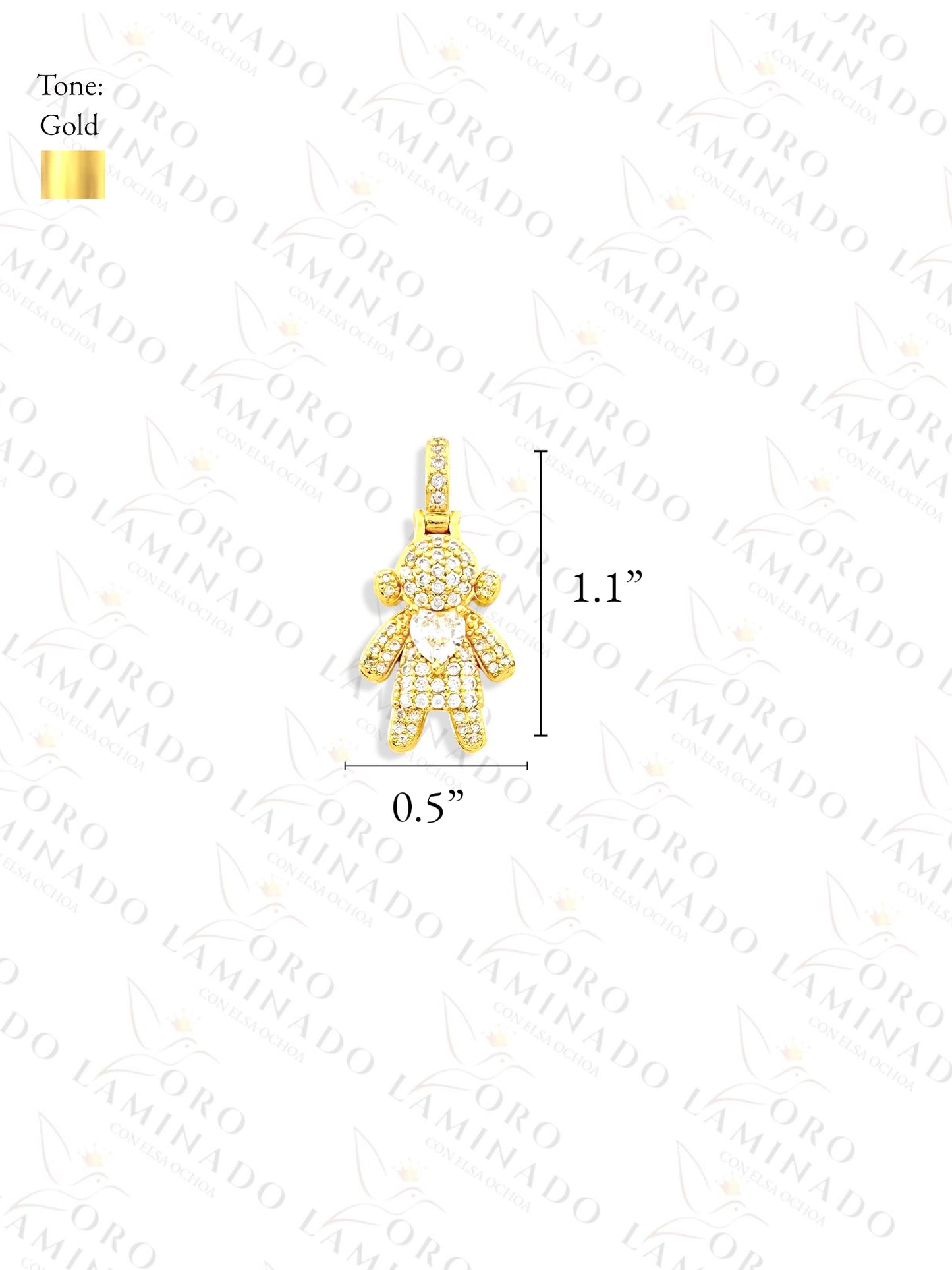 Clear Heart Girl Charm (Gold Filled) C229