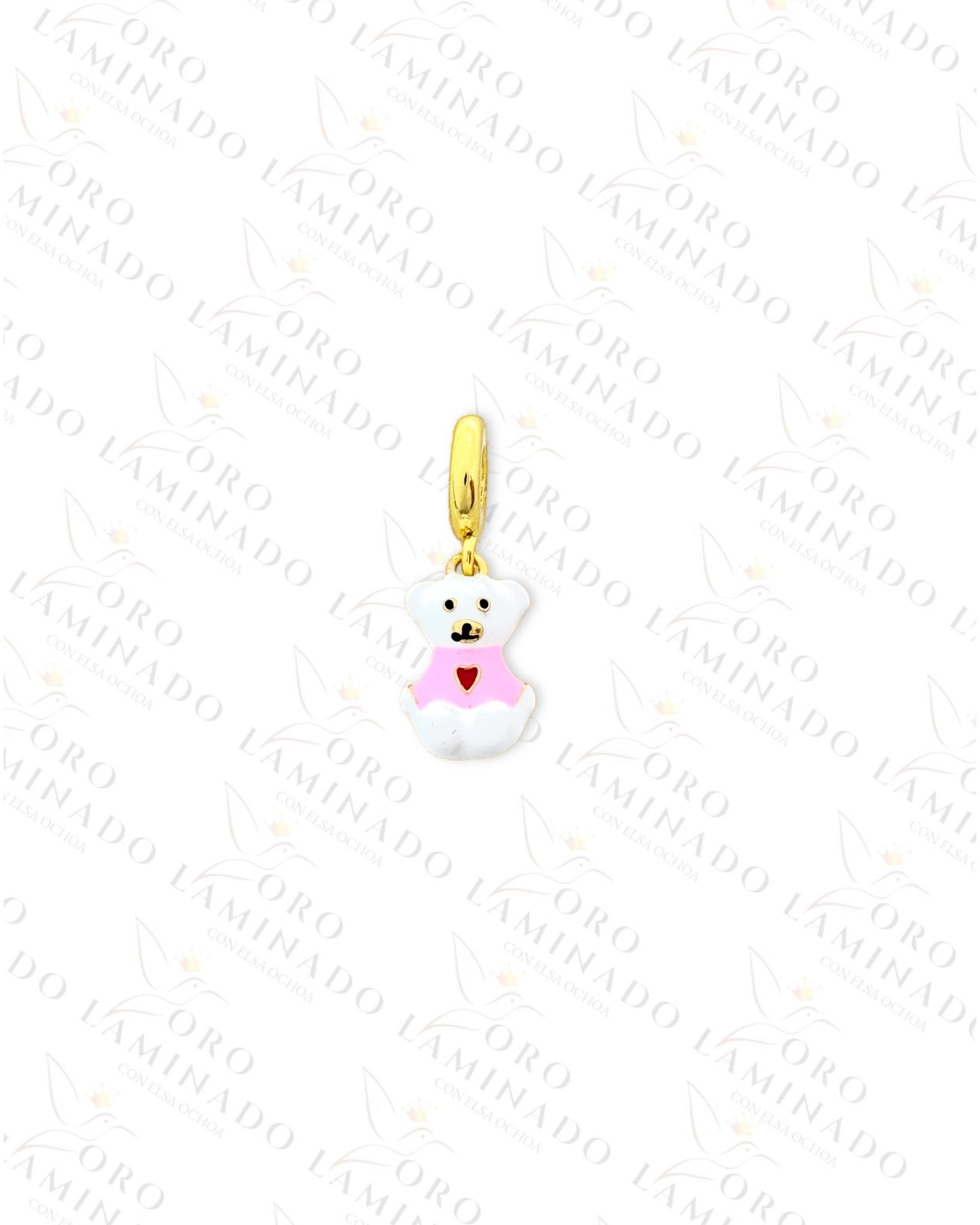 Polar Bear and Little Heart Charm (Gold Filled) B266