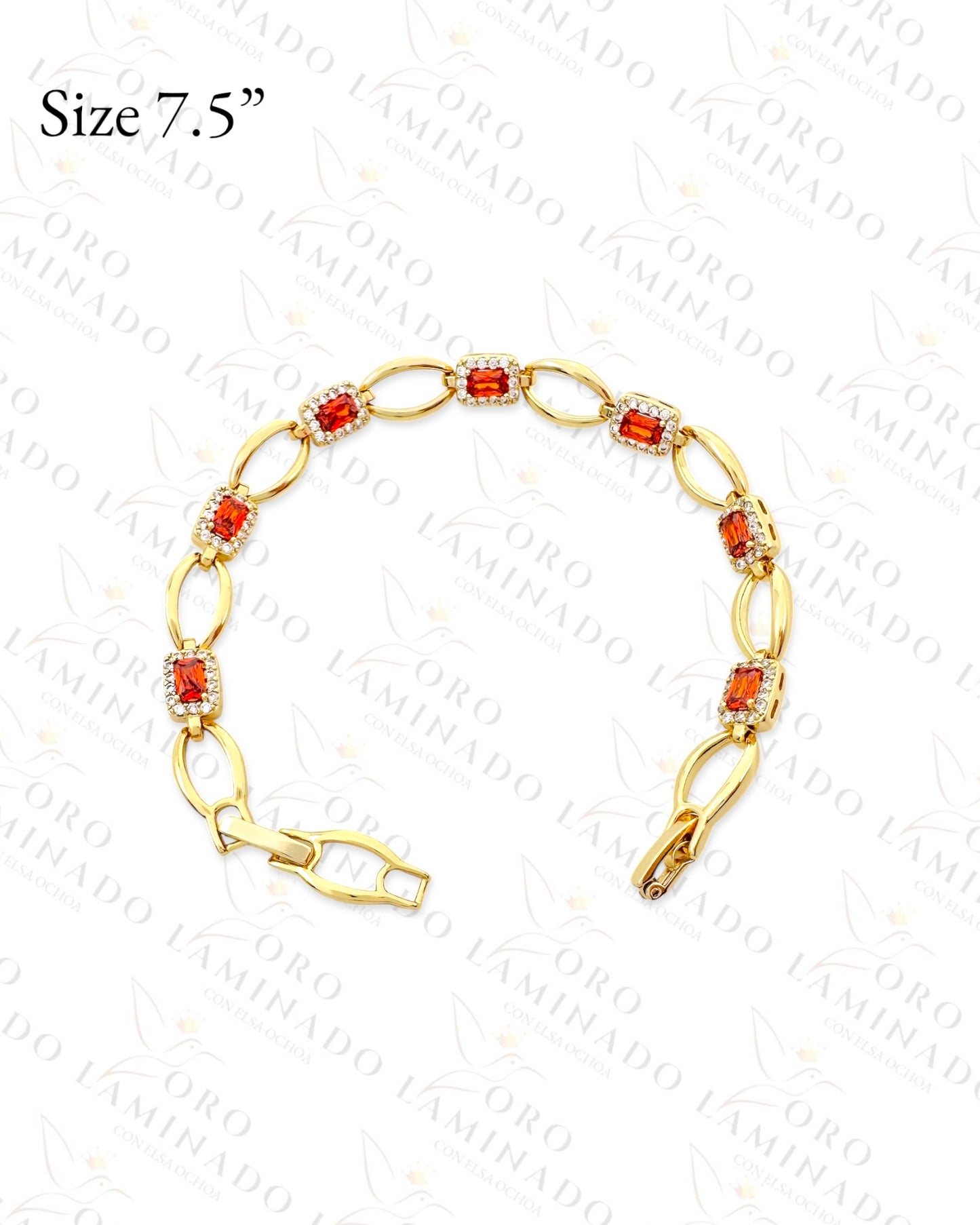 High Quality Orange Stone Bracelet (Gold Filled) C84