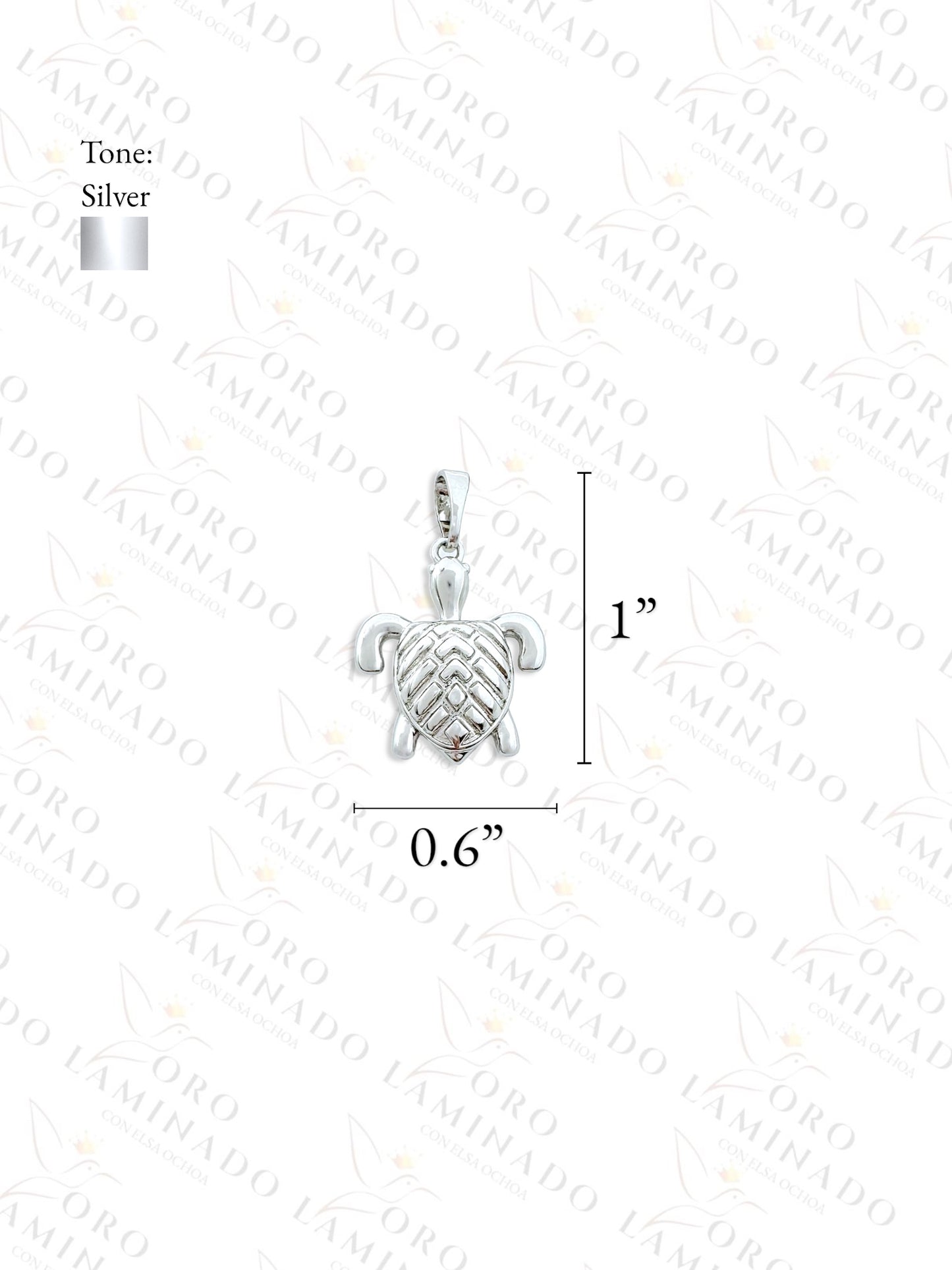 Gold Filled High Quality Silver Turtle Pendant Y43