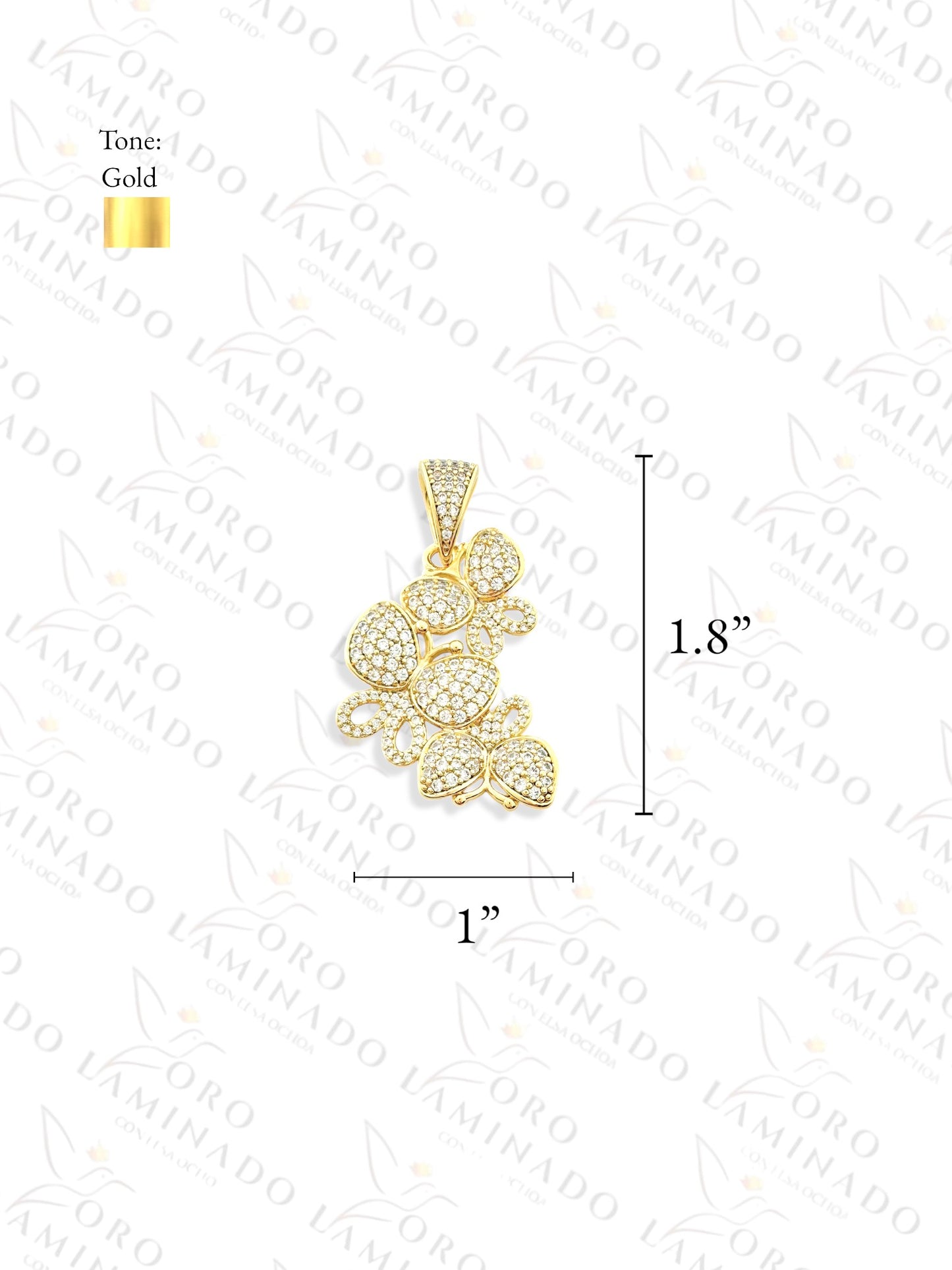 Gold Filled High Quality Three Butterflies Pendant G427