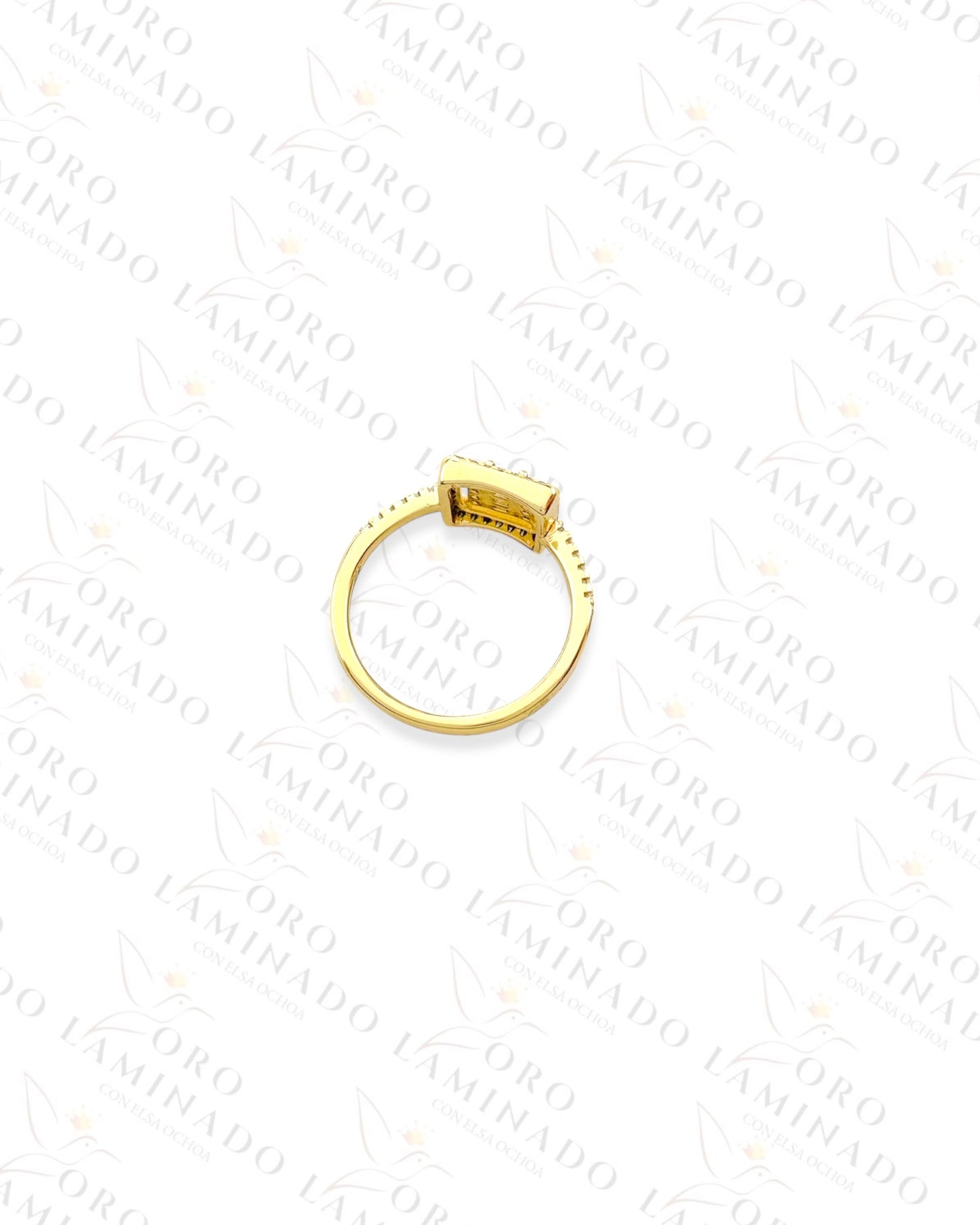 High Quality Crystal Square Design Ring (Gold Filled) C322