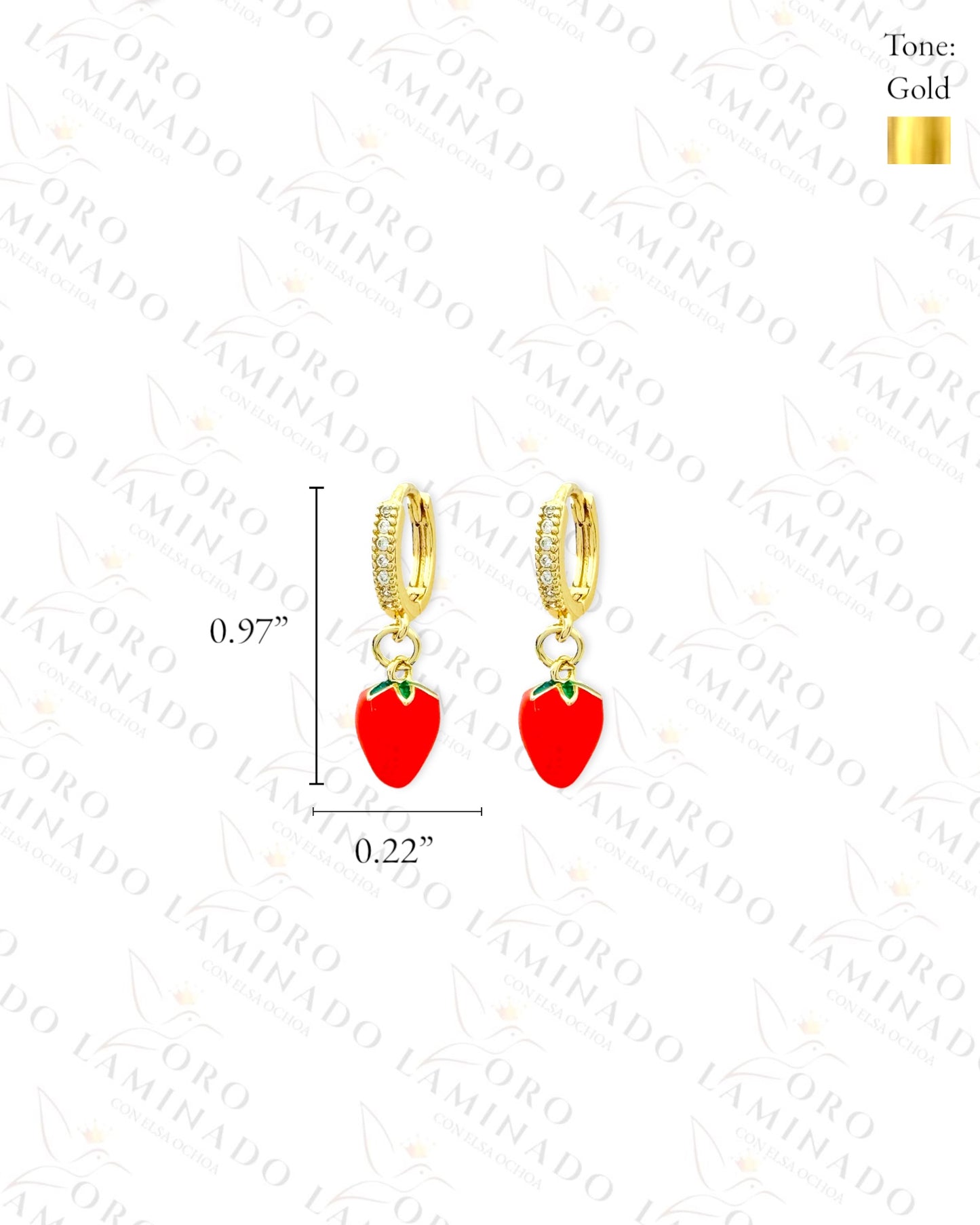 Sparkling Strawberry Charm Set (Gold Filled) B52