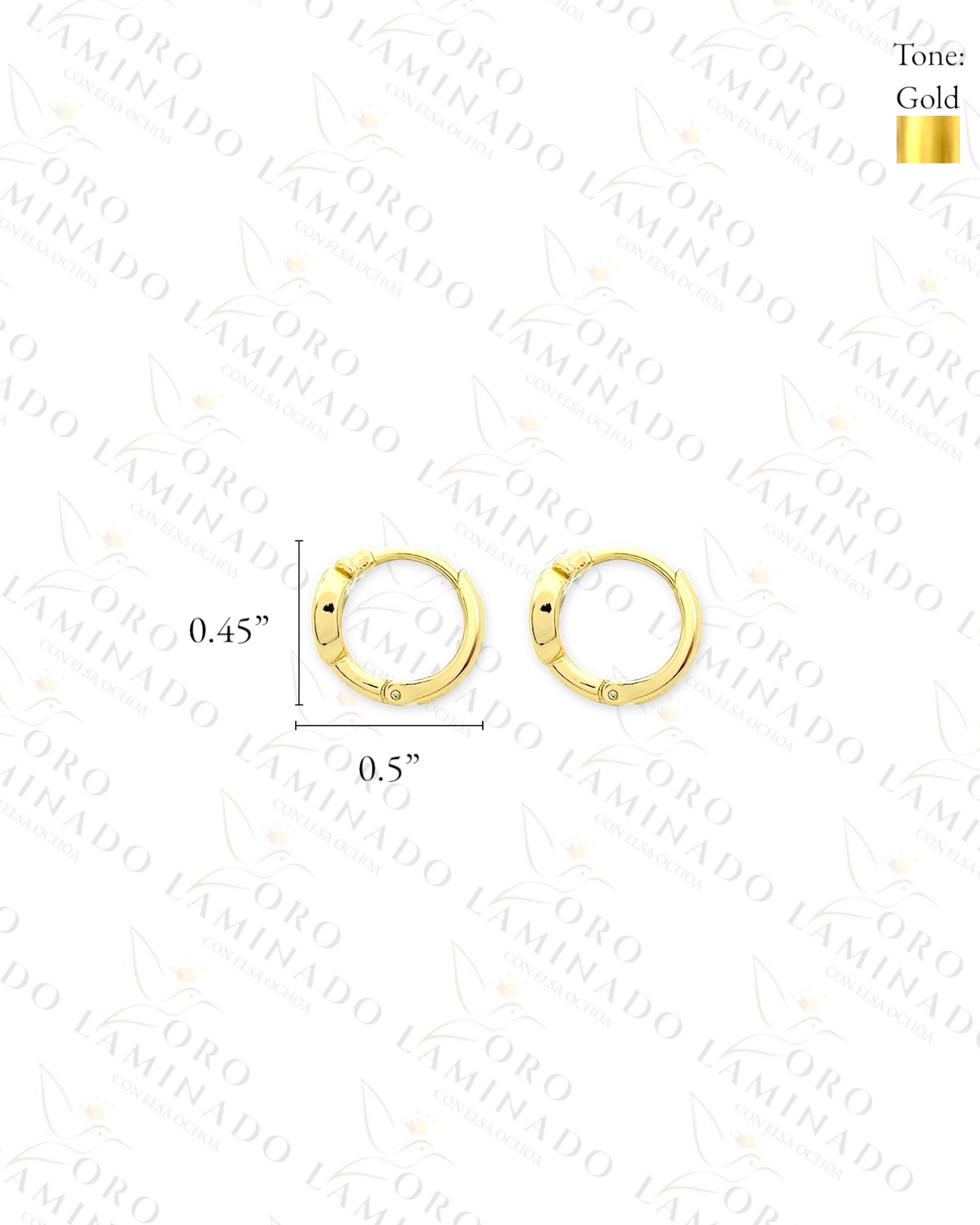 High Quality Golden Apple Hoop Earrings (Gold Filled) B129