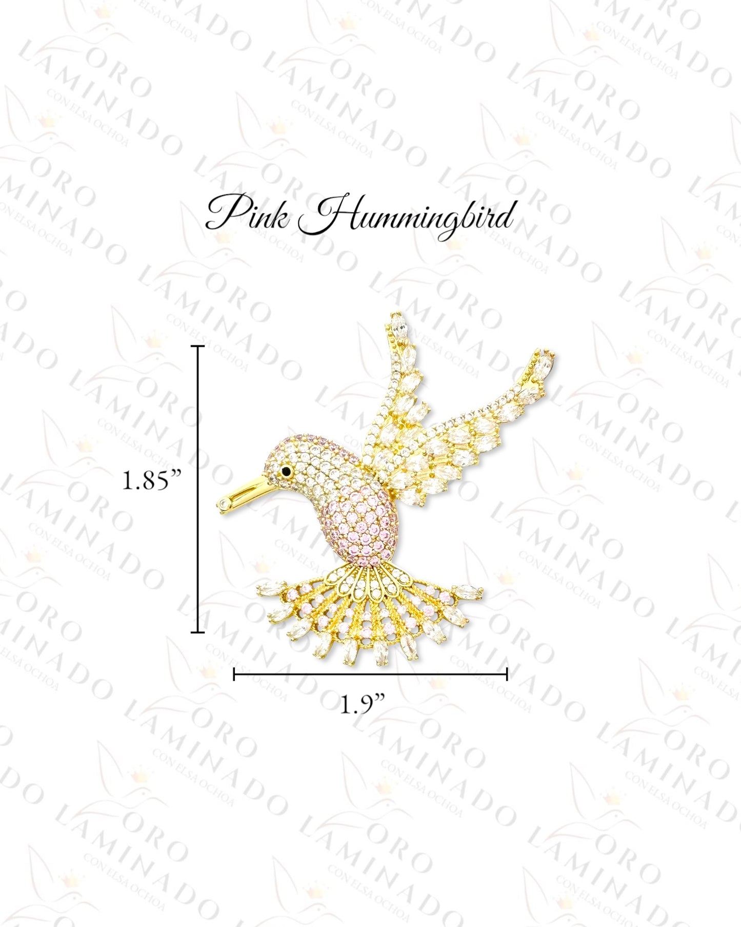 Diamond Hummingbird Pendant (Gold Filled) C203
