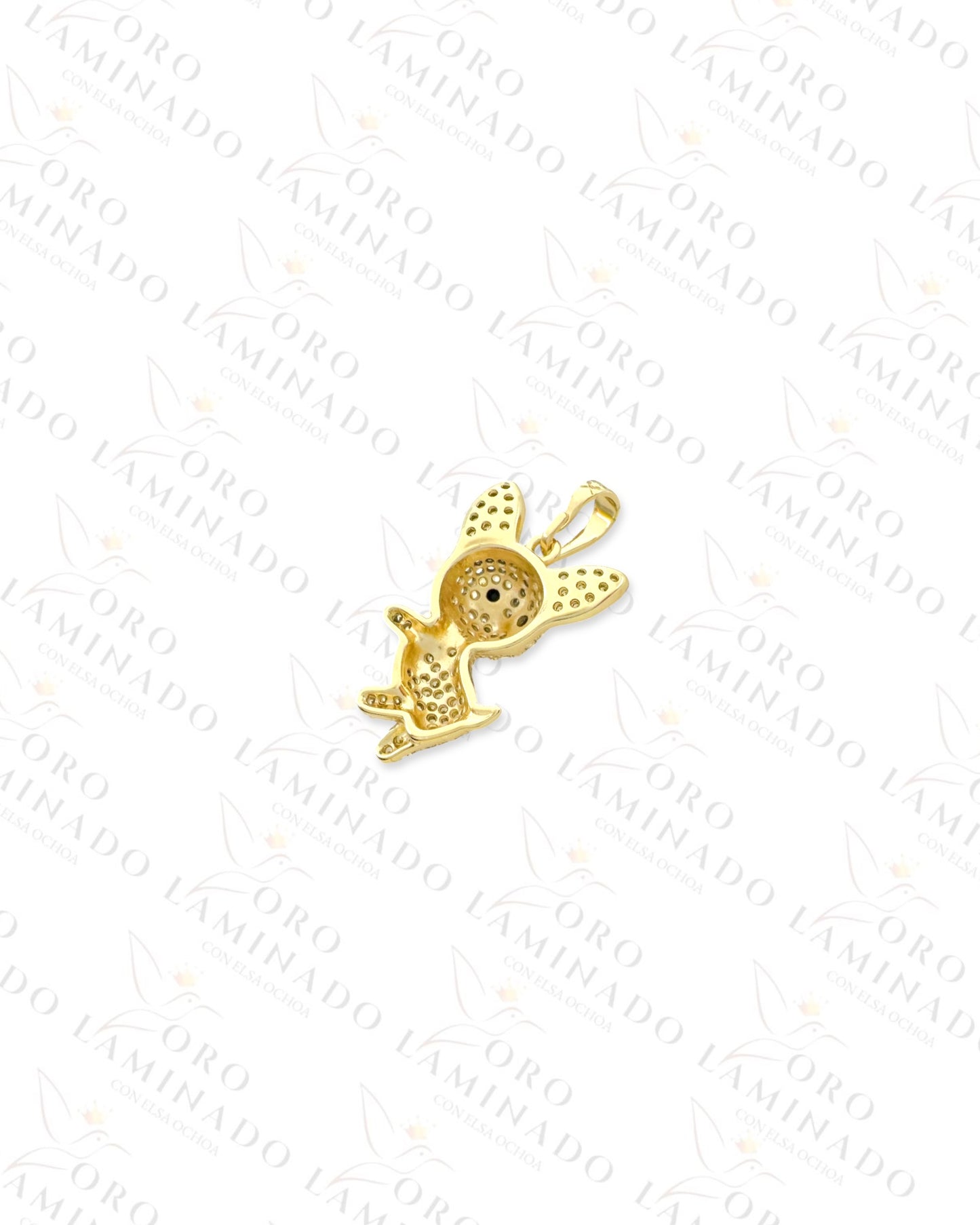 High Quality Diamond Dog Bowtie Pendant (Gold Filled) G189