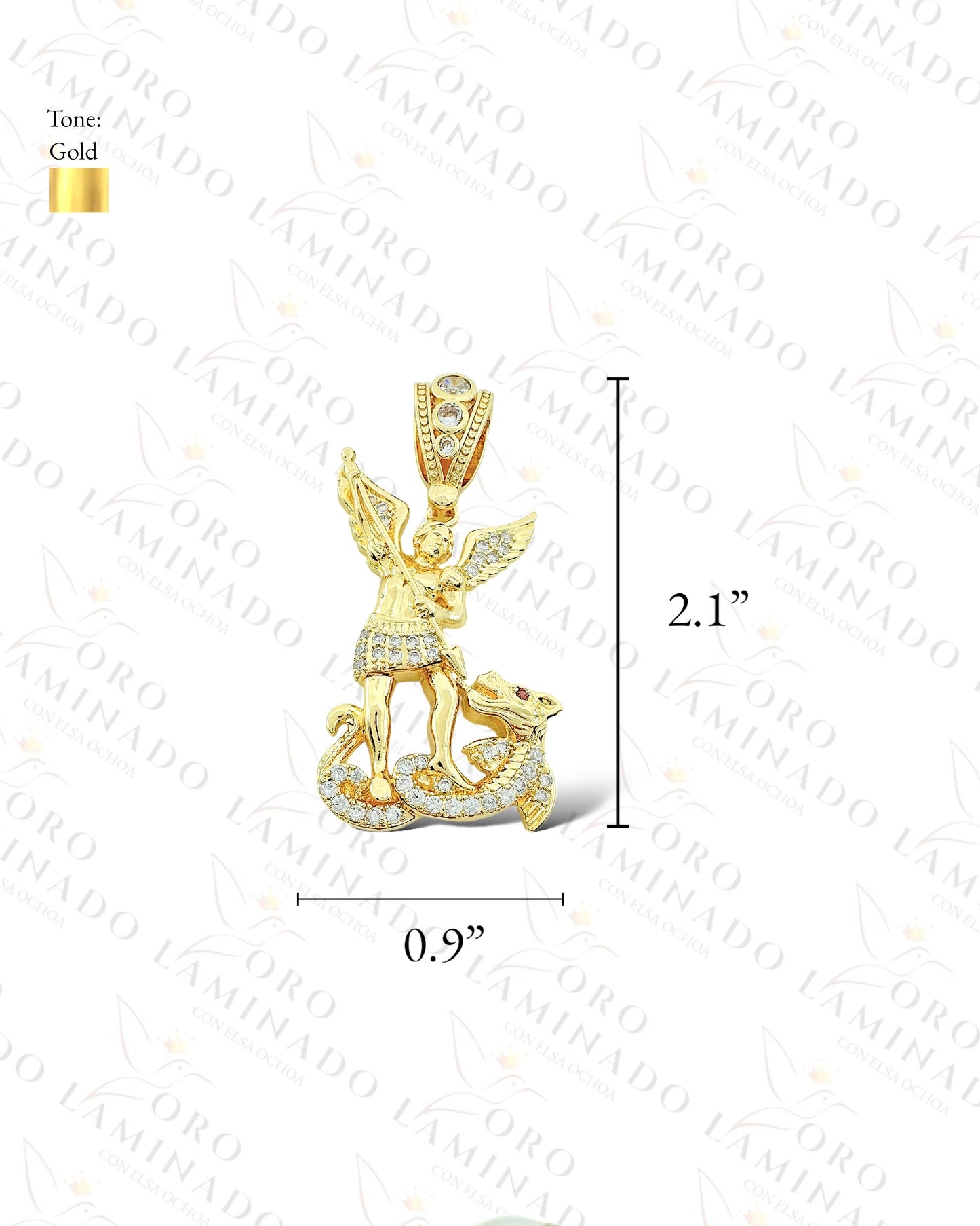 Gold Filled San Miguel Arcangel Pendant G308