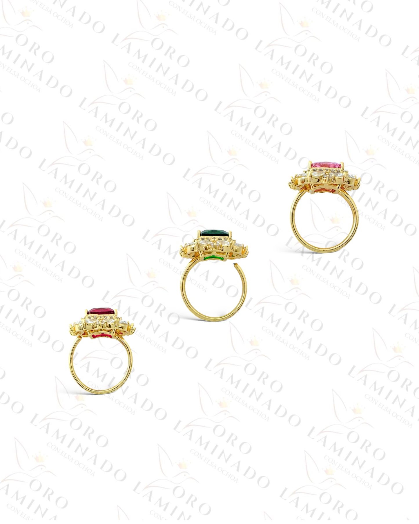 High Quality Square Diamond Ring (Gold Filled) C451