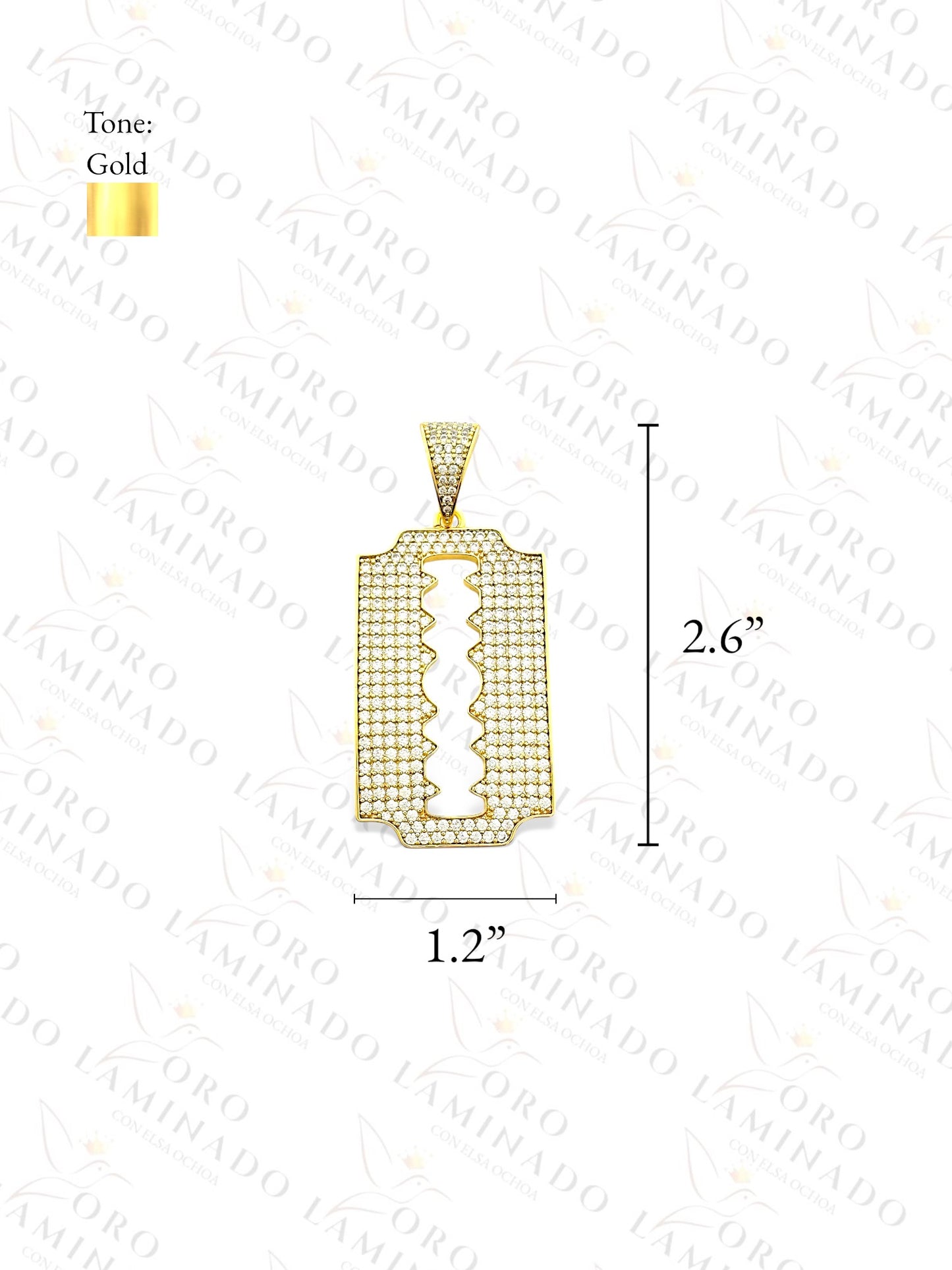 Gold Filled Barber razor pendant Y235