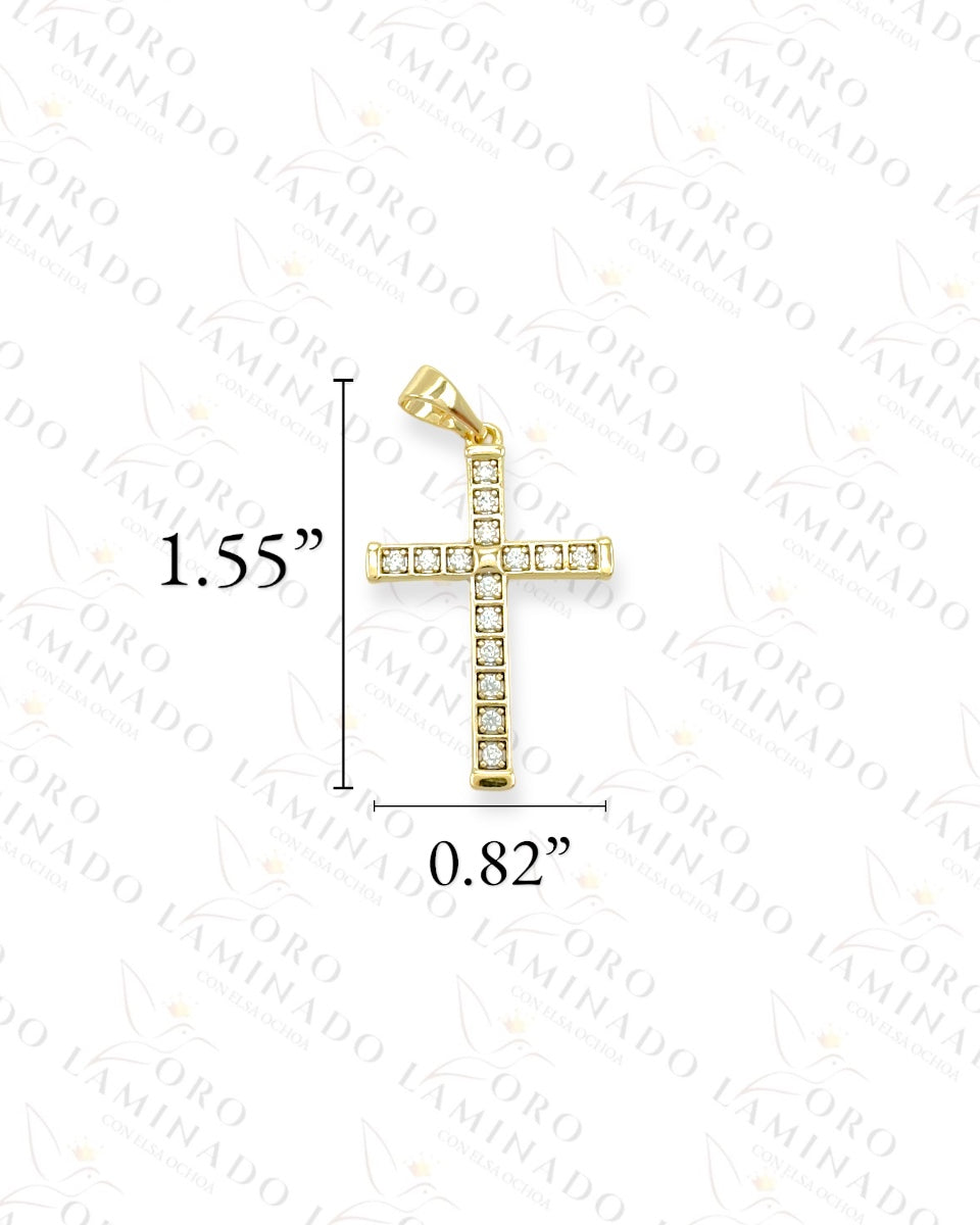Gold Filled High Quality Crystal Cross Pendant R453