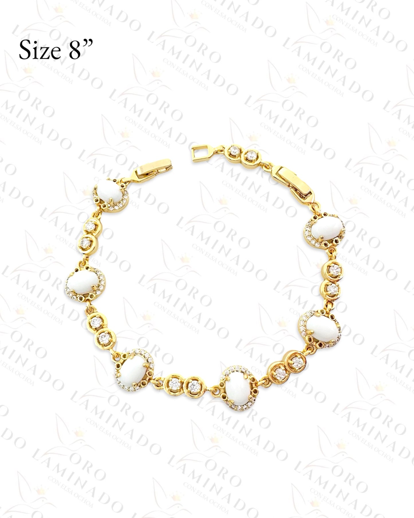 High Quality Clear and Gold Stone Bracelet (Gold Filled) Y70