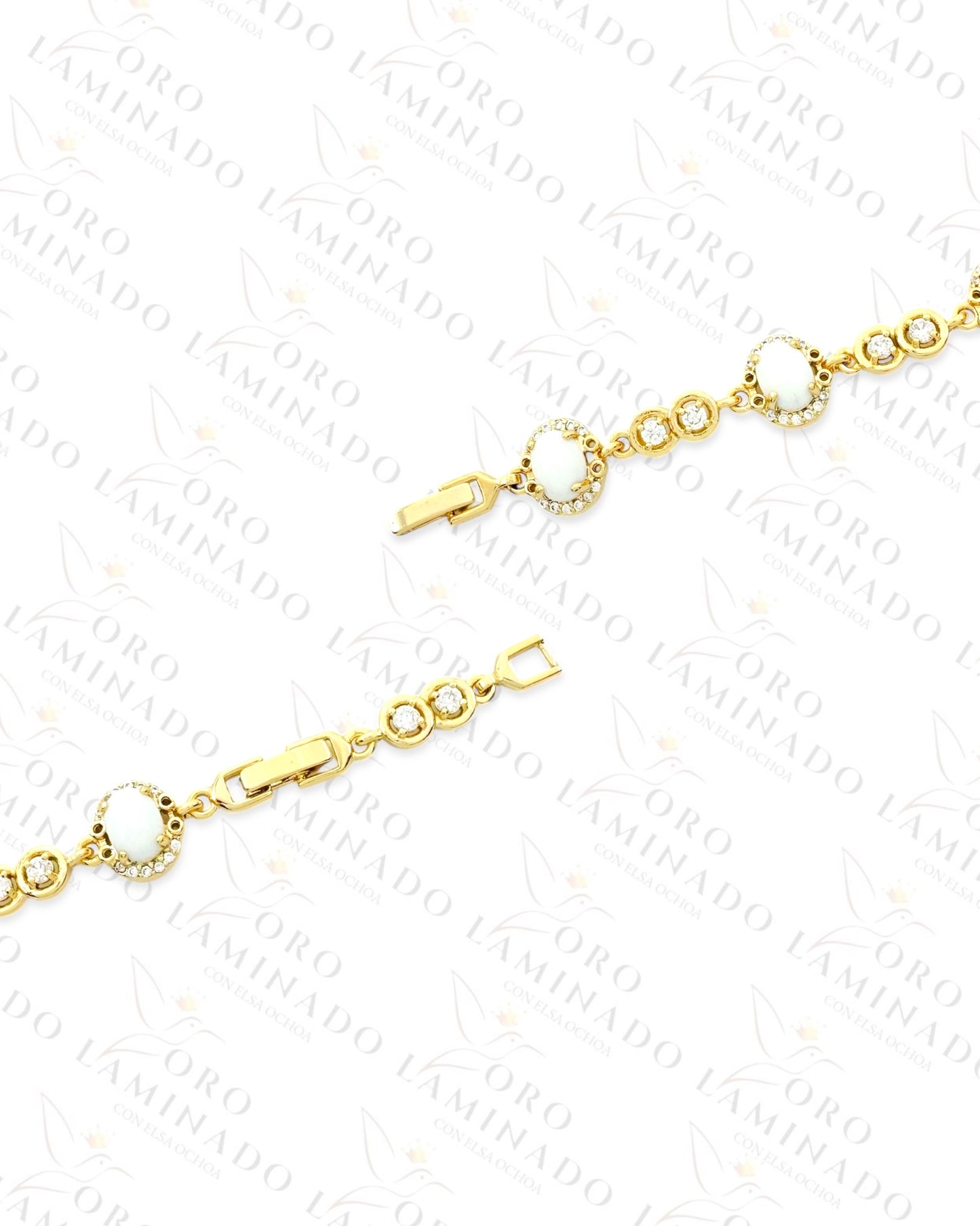 High Quality Clear and Gold Stone Bracelet (Gold Filled) Y70