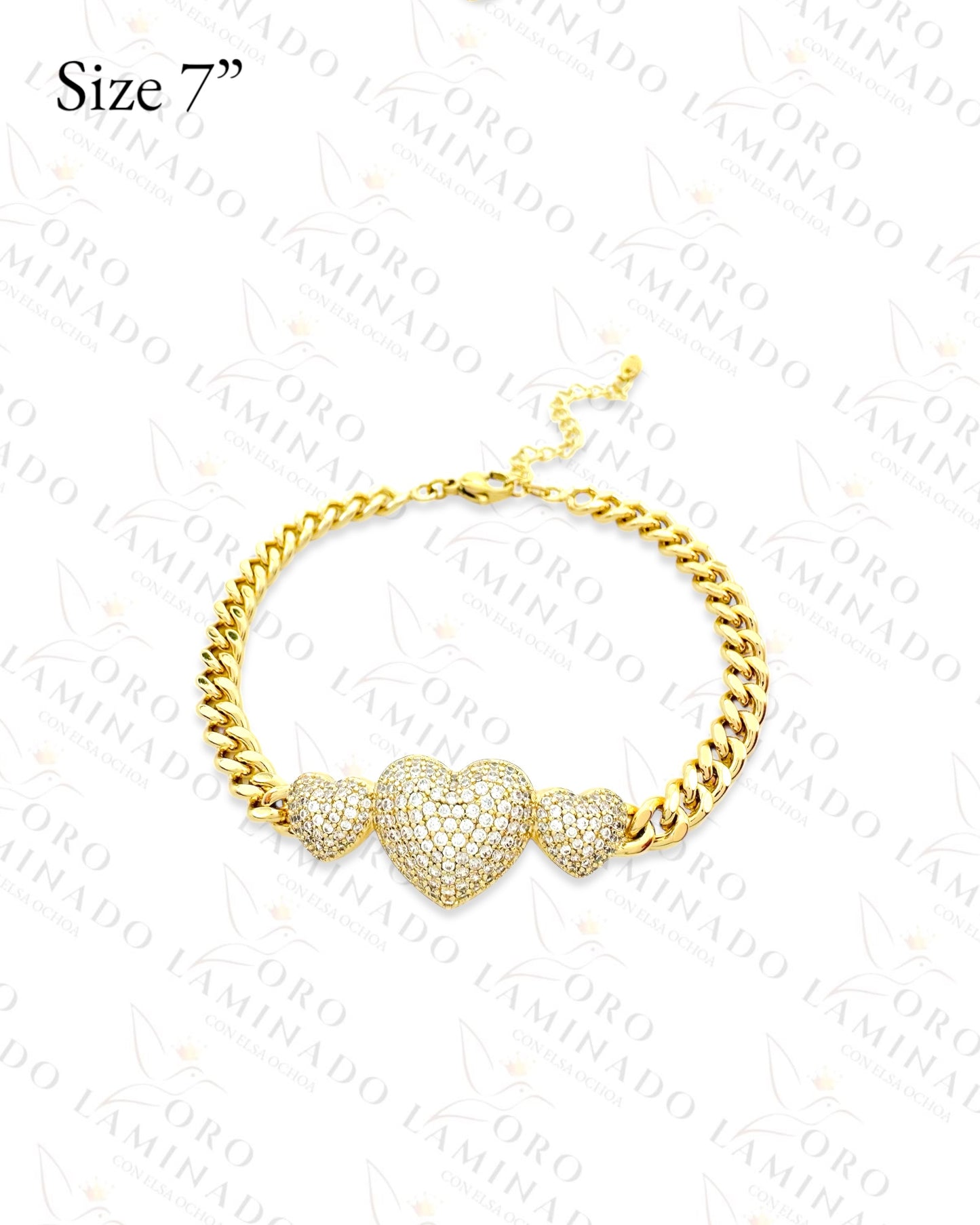 High Quality Diamond Triple Heart Set (Gold Filled) R74