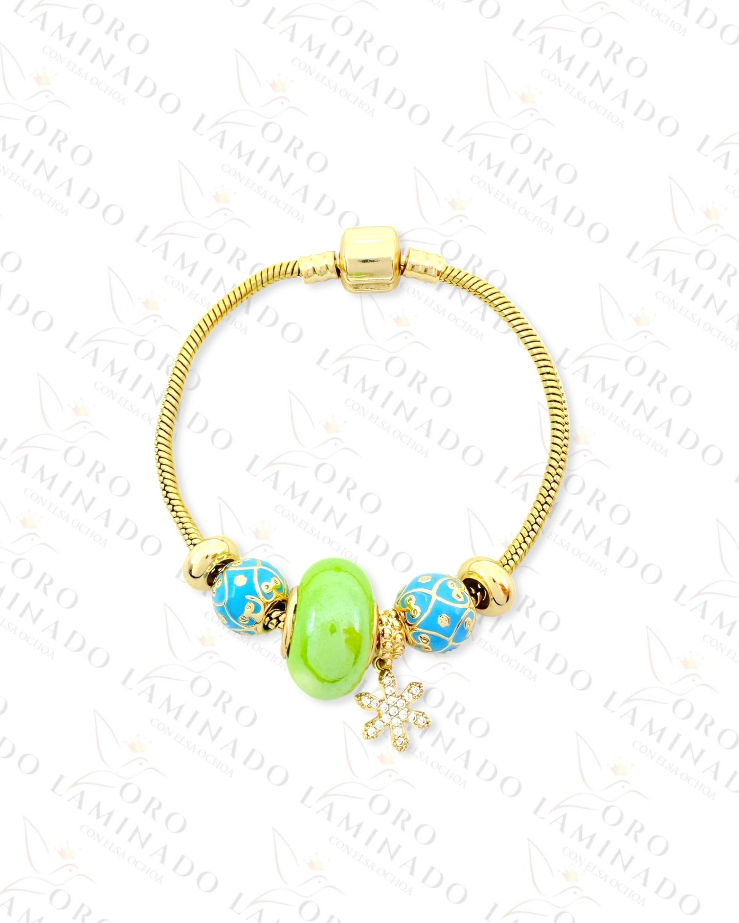 High Quality Sparkling Snowflake Charm Bracelet C386