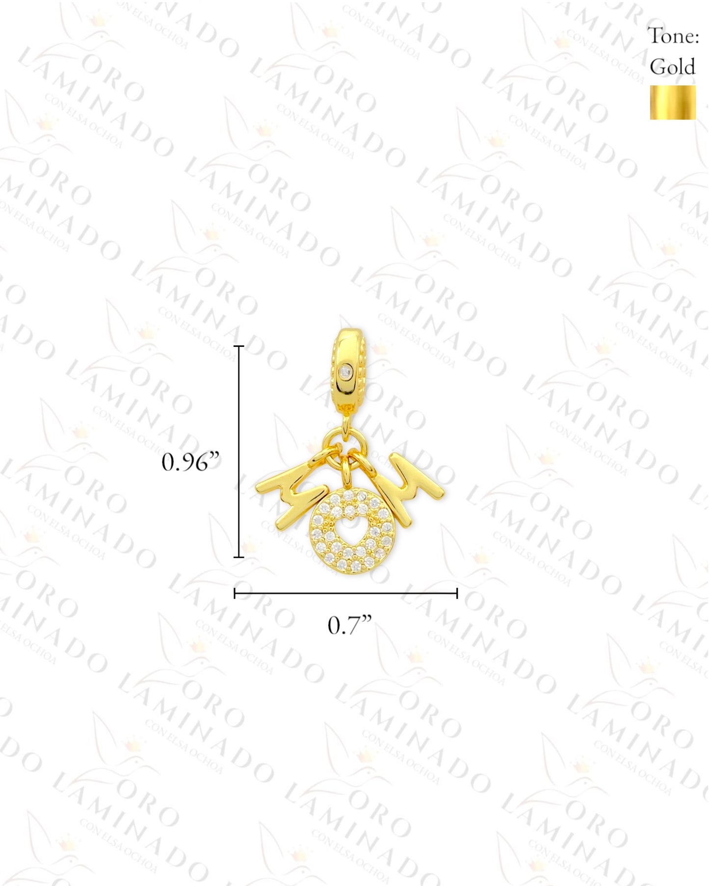 Sparkling MOM Charm (Gold Filled) C447