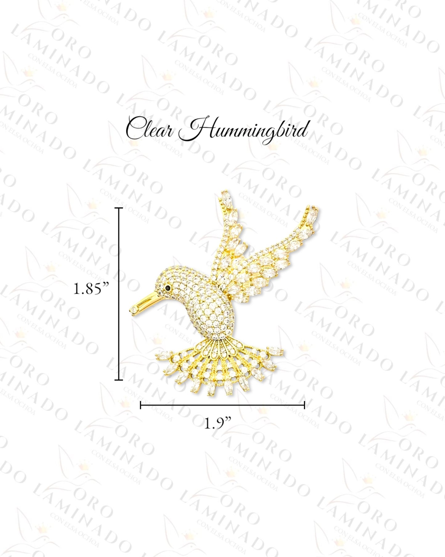 Diamond Hummingbird Pendant (Gold Filled) C311