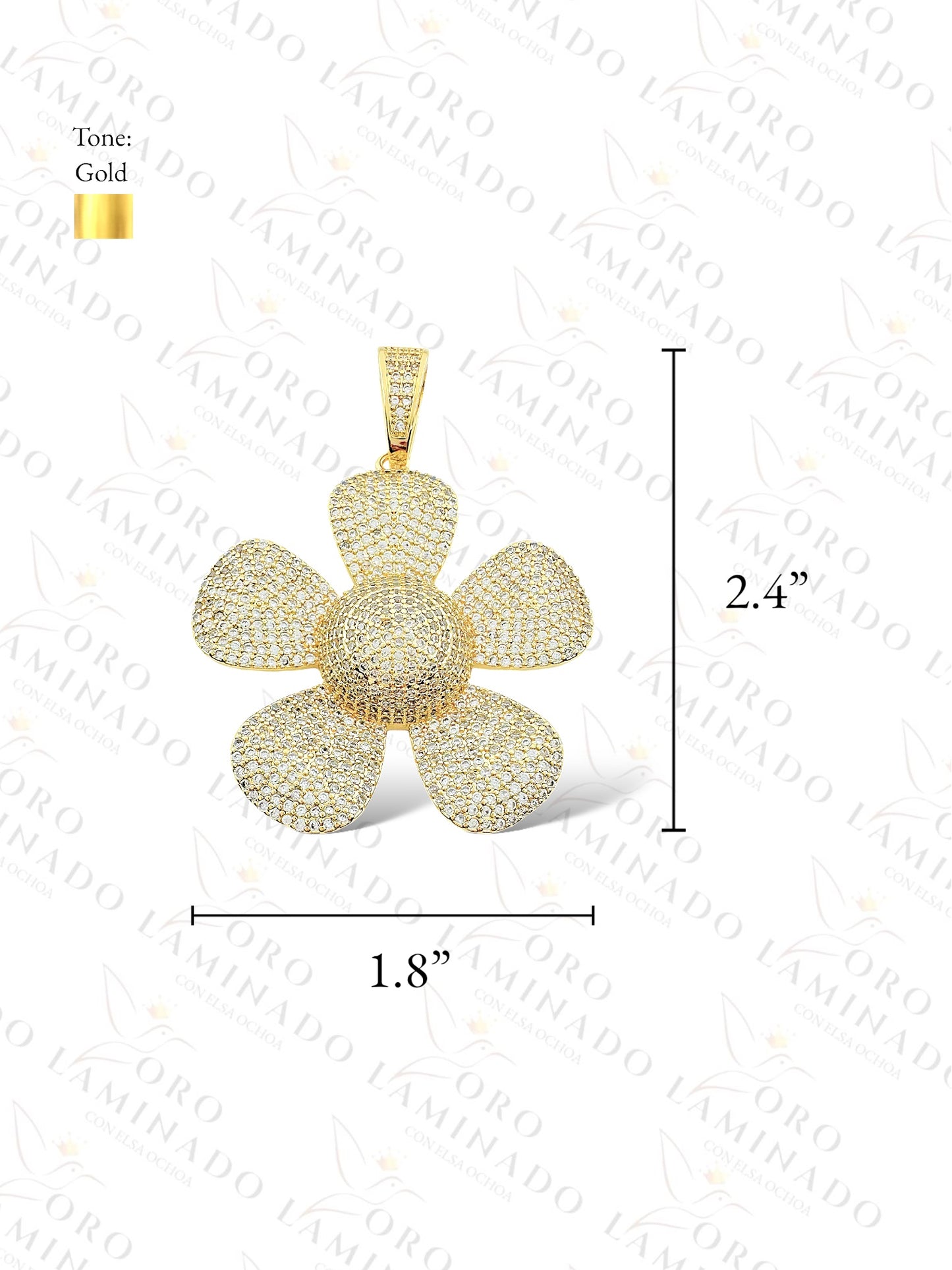 Gold Filled Large Flower Pendant B196