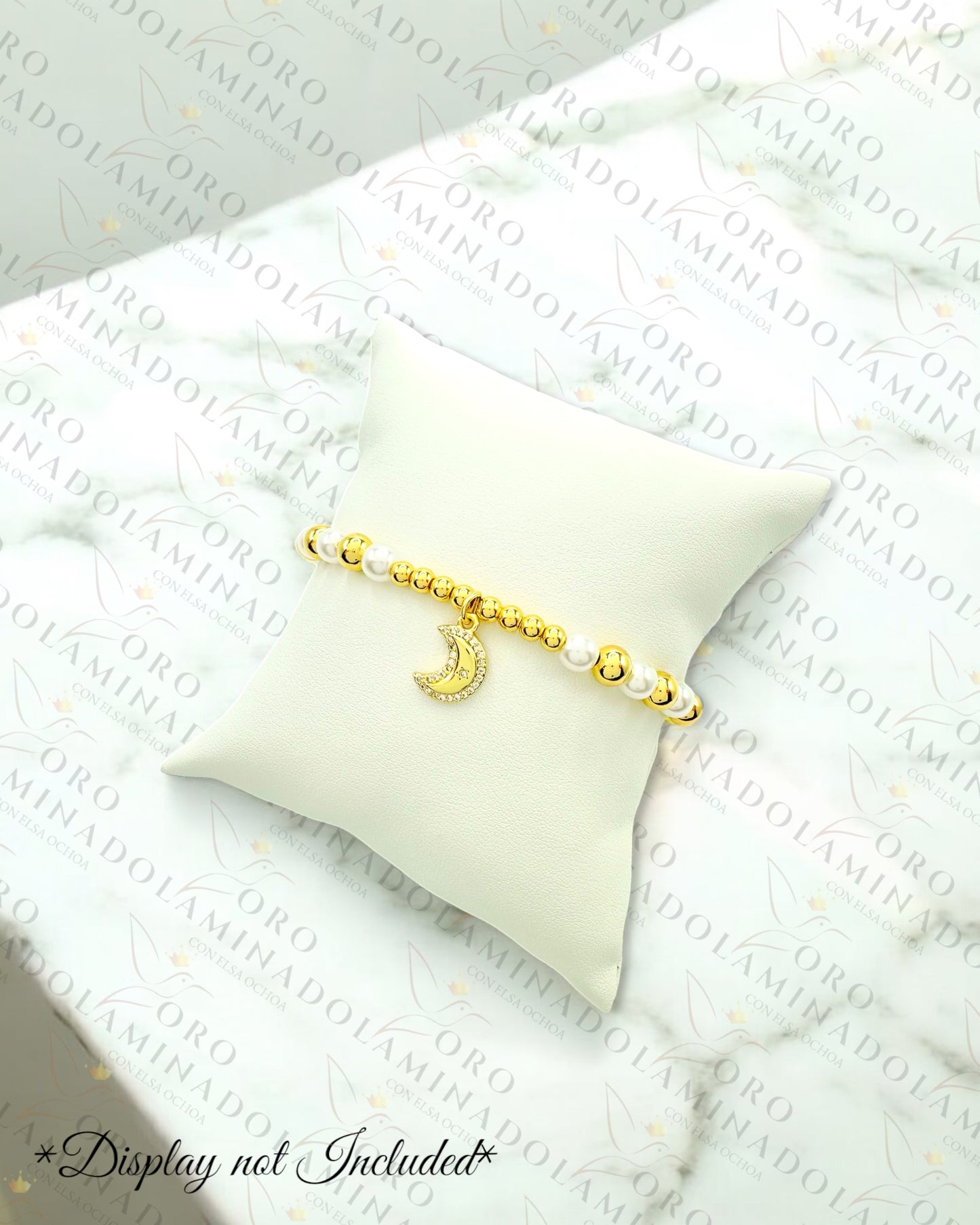 Sparkling Moon Pearl Bracelet (Gold Filled) G439