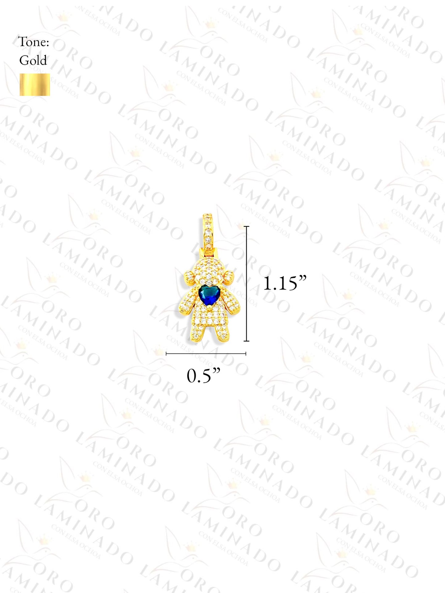Blue Heart Girl Charm (Gold Filled) C91