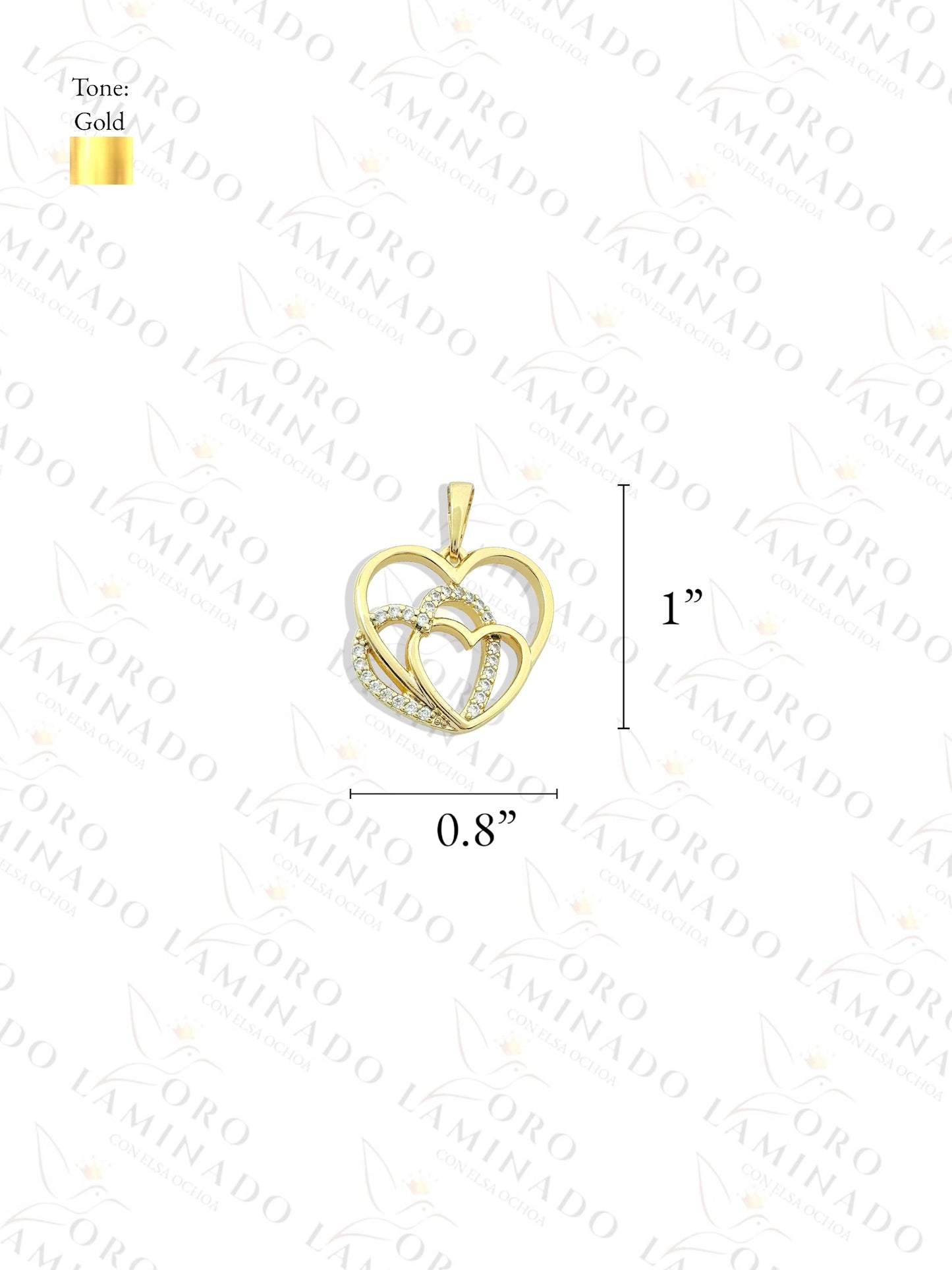 Gold Filled High Quality Triple Heart Pendant Y398