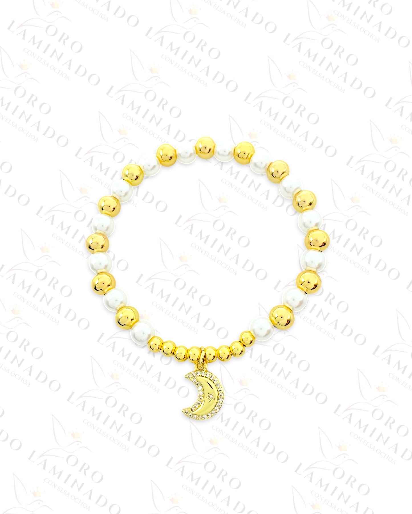 Sparkling Moon Pearl Bracelet (Gold Filled) G439