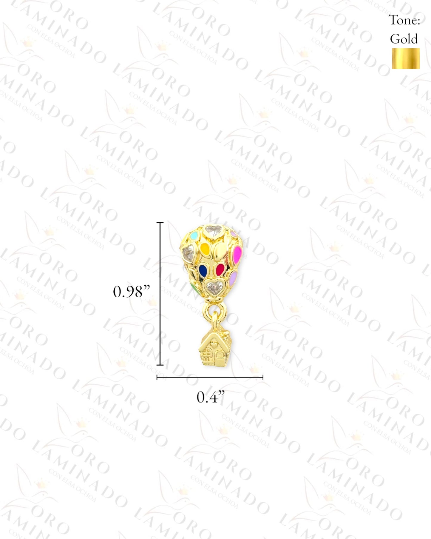 Colorful Hot Air Balloon House Divider (Gold Filled) B54