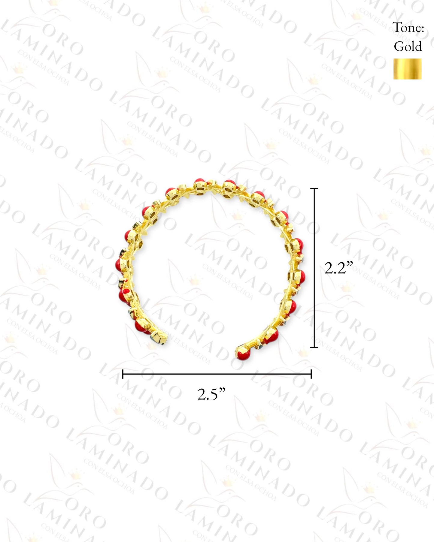 Cherry Bangle Bracelet (Gold Filled) G49