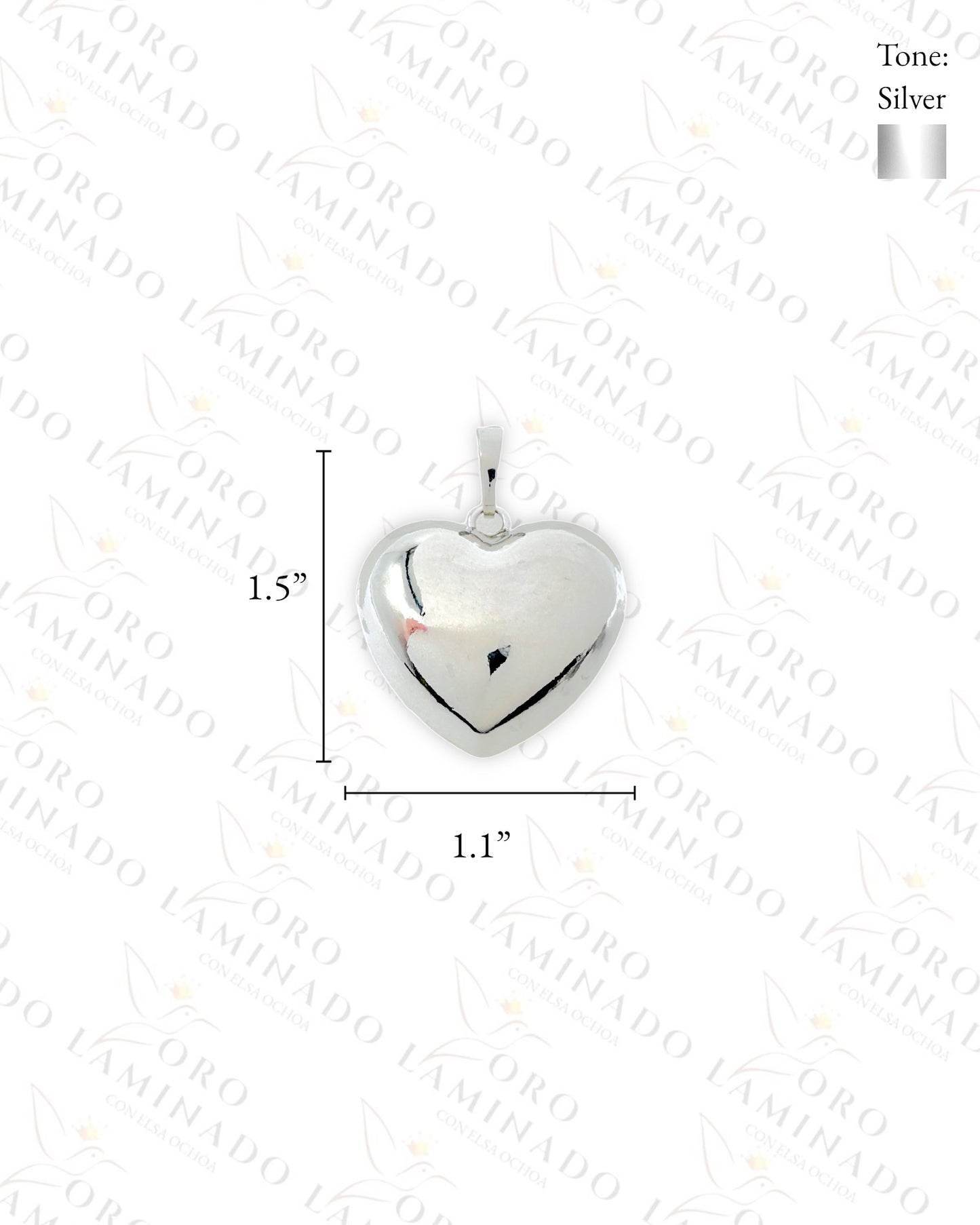 Gold Filled Chunky Silver Heart Pendant C163