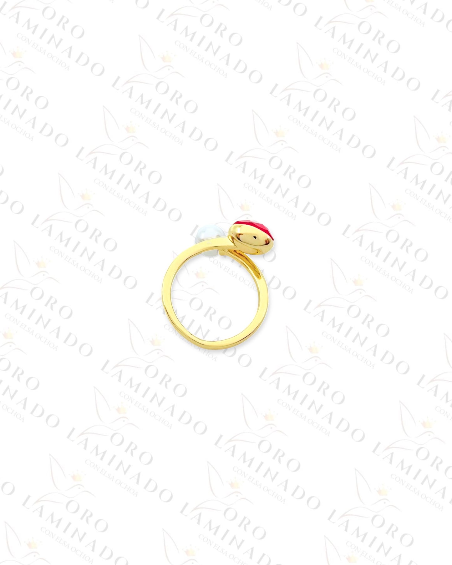 High Quality Adjustable Crystal and Pearl Ring (Gold Filled) C425