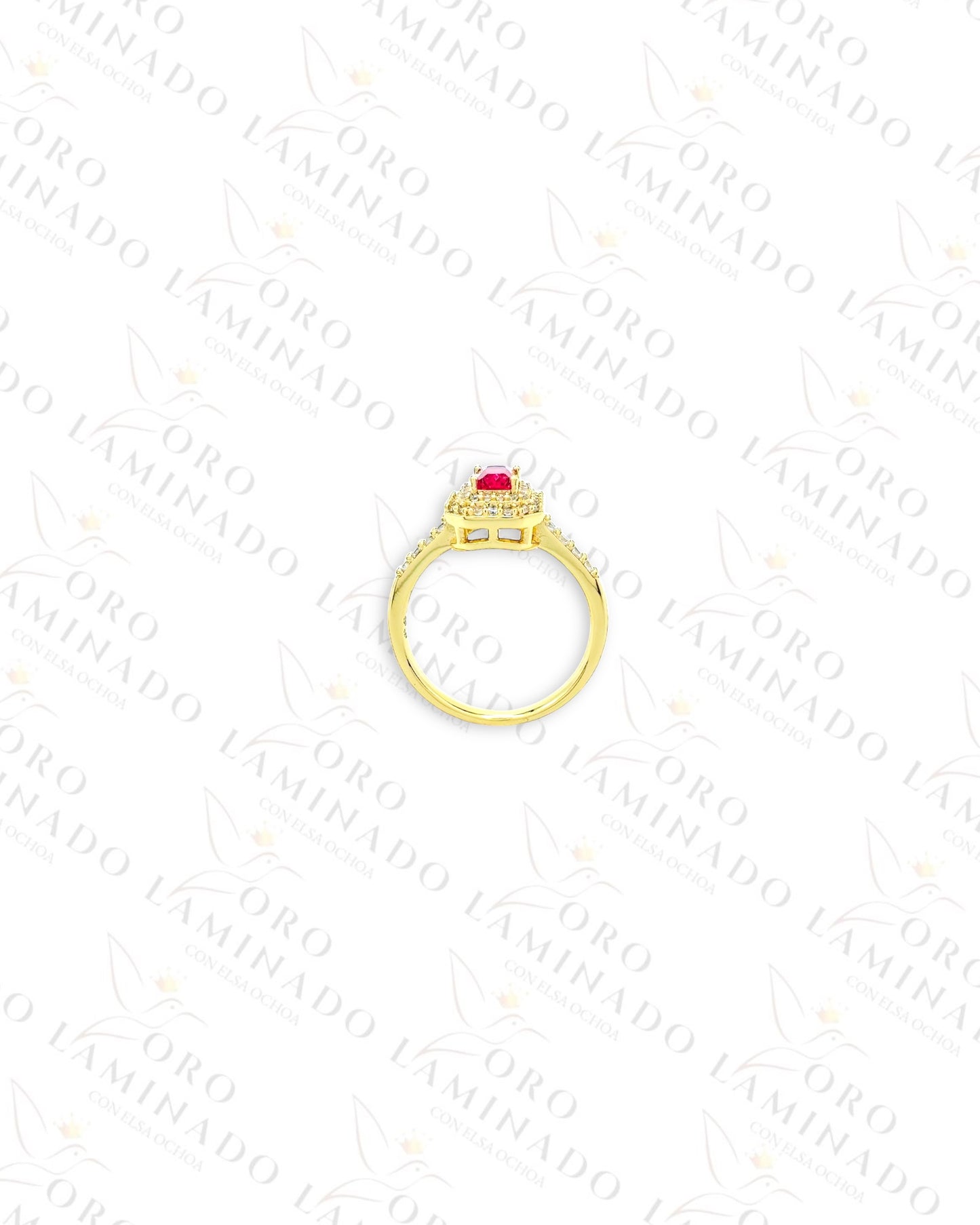 High Quality Pink Gemstone Ring (Gold Filled) B107