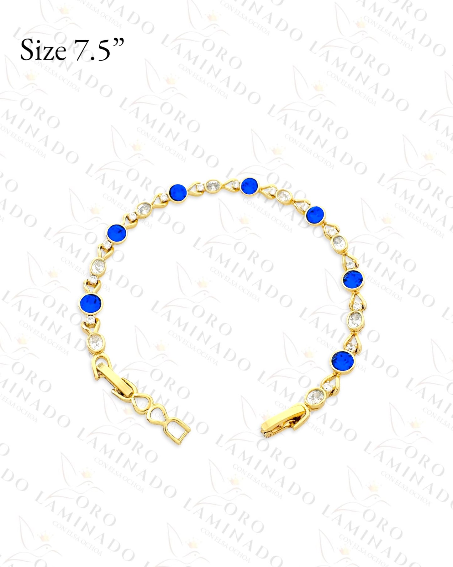 High Quality Cobalt Blue Design Bracelet (Gold Filled) Y68