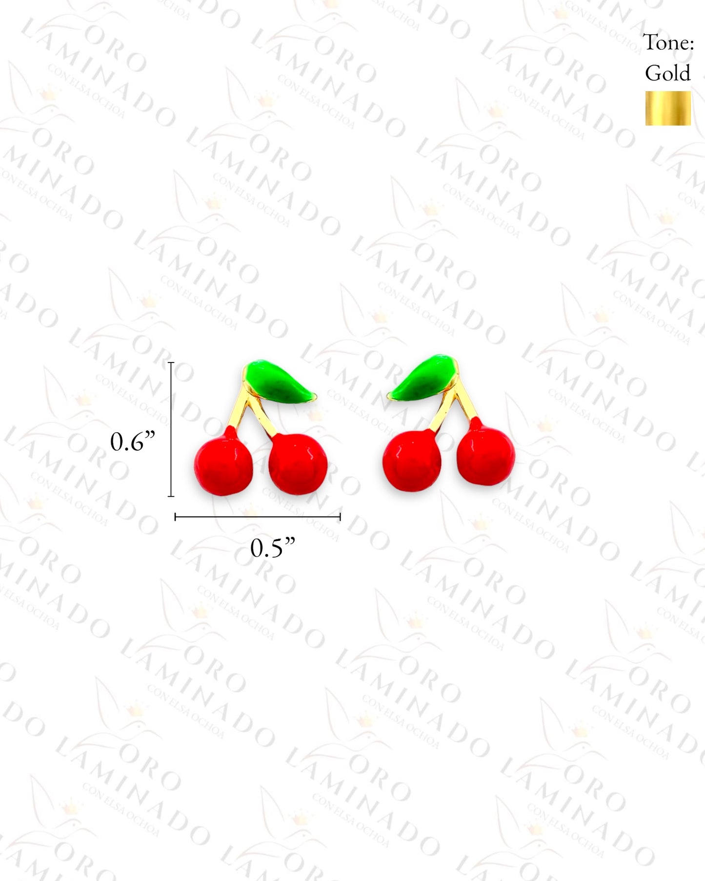 Twin Cherry Earrings (Gold Filled) R25