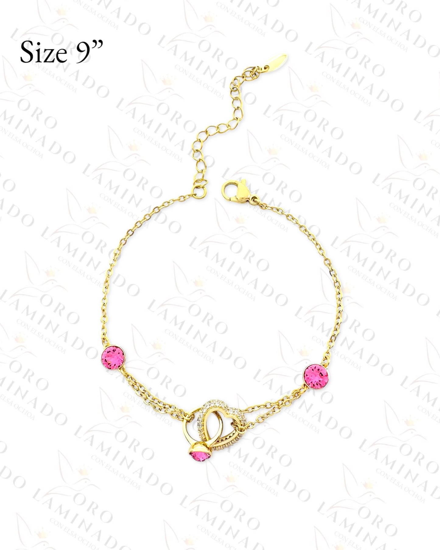 High Quality Heart Ring Bracelet (Gold Filled) C201