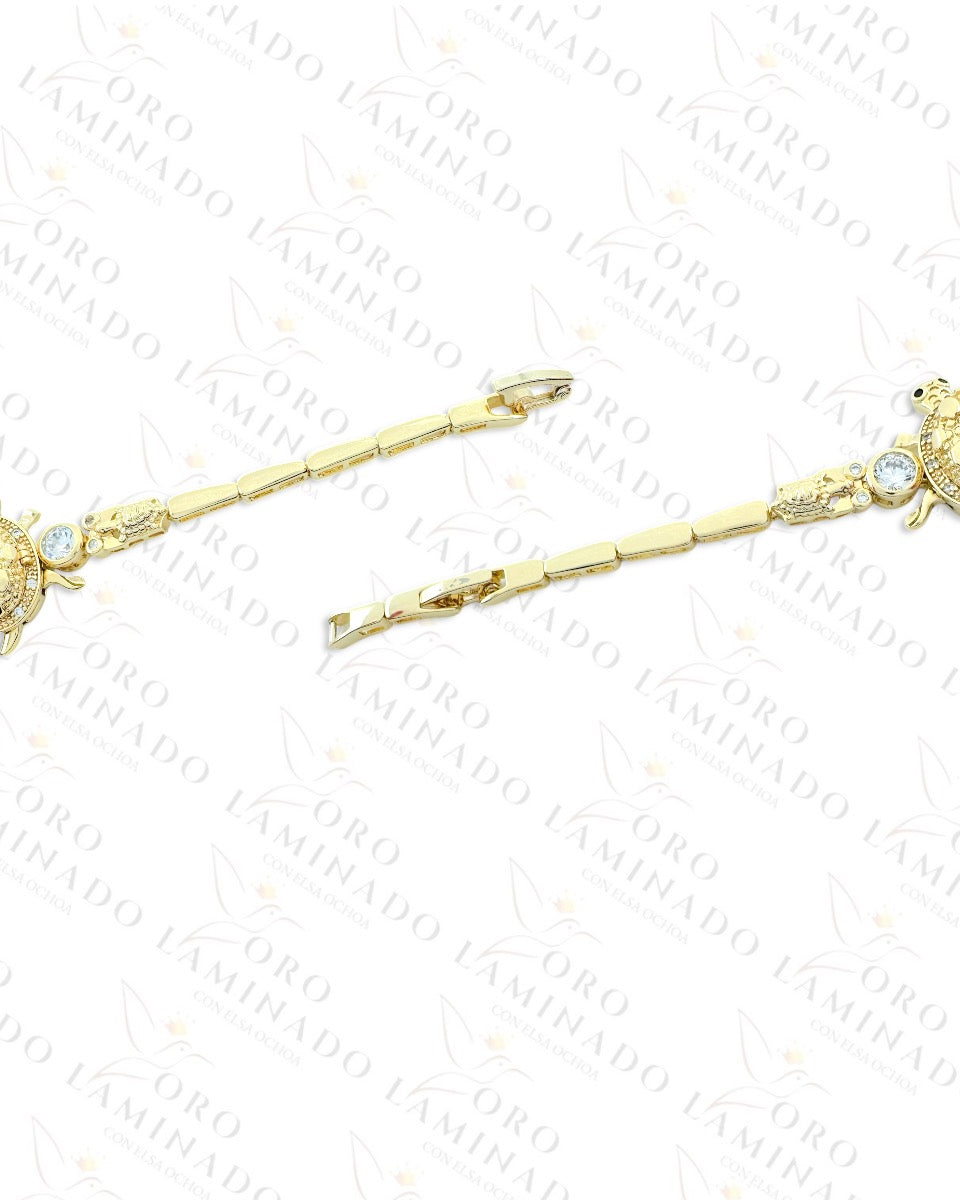High Quality Three Turtles Gold Bracelet (Gold Filled) G152