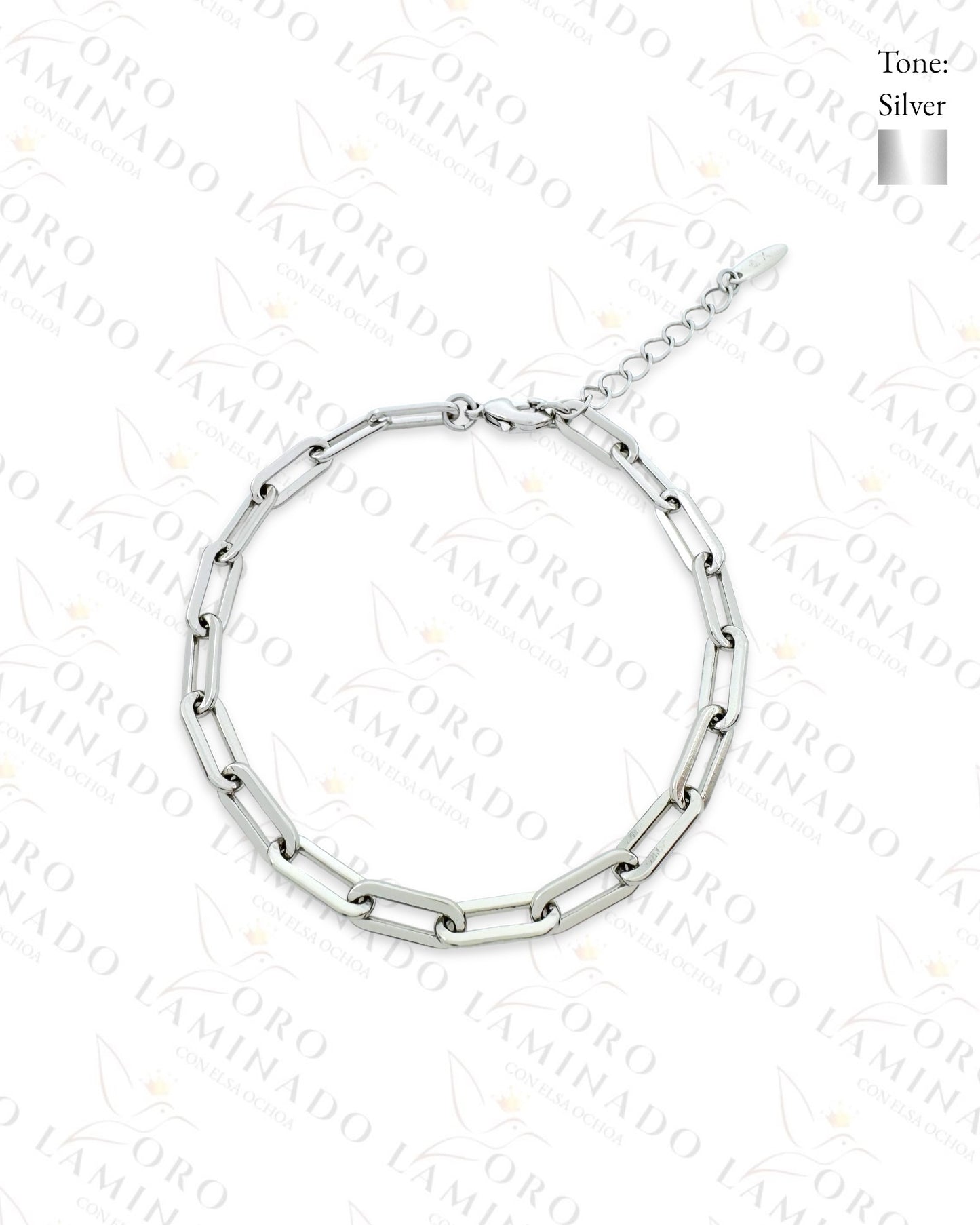 High Quality Silver Paperclip Bracelet (Pack of 3) (Gold Filled) B343