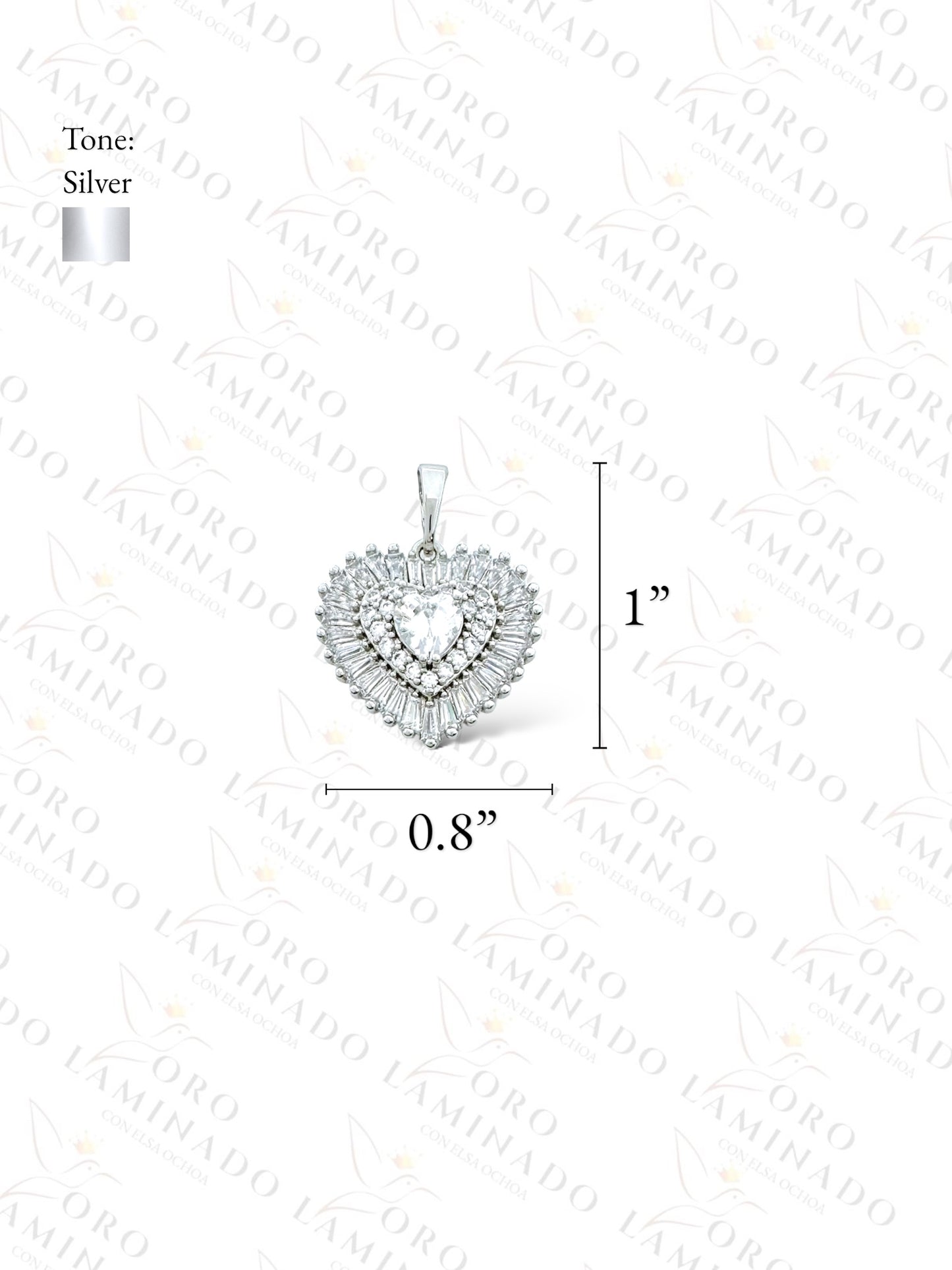 Gold Filled High Quality Silver Heart Pendant Y136