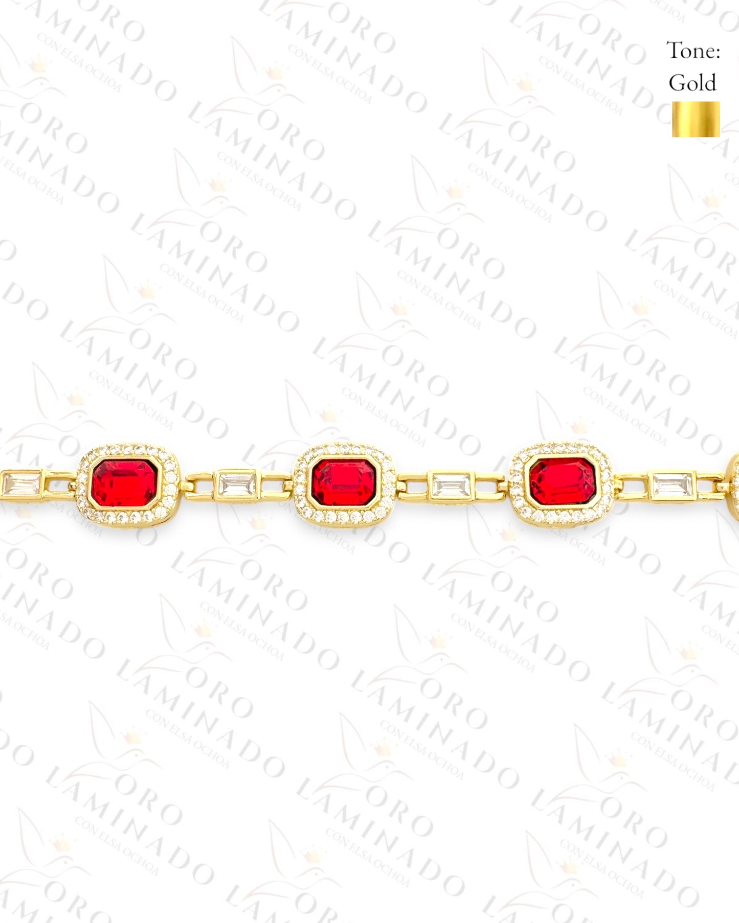 High Quality Red Crystal Bracelet (Gold Filled) C40