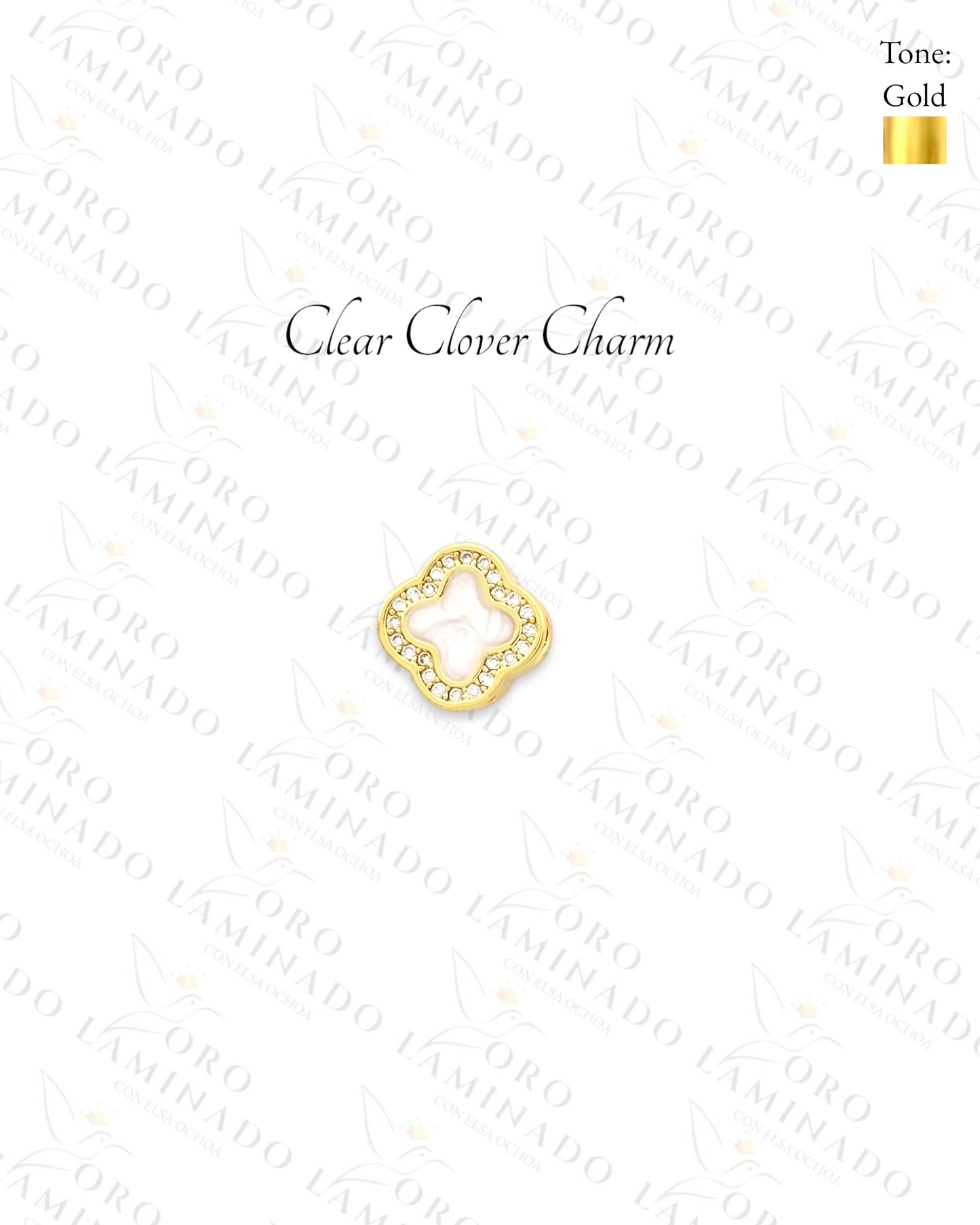 Sparkling Clover Charm (Gold Filled) C64