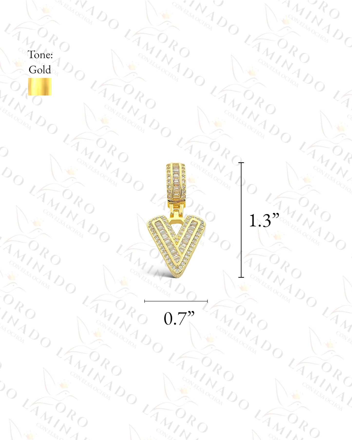 Gold Filled Letter "V" Pendant G265
