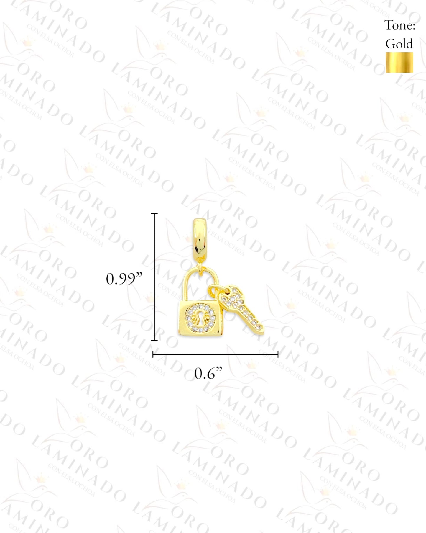 Lock and Key Charm (Gold Filled) R321