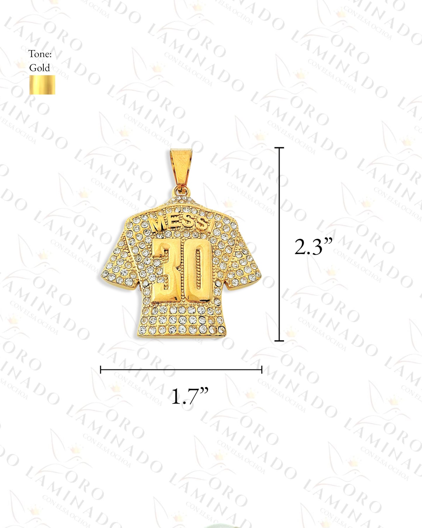 Stainless Steel Messi Shirt Pendant B227