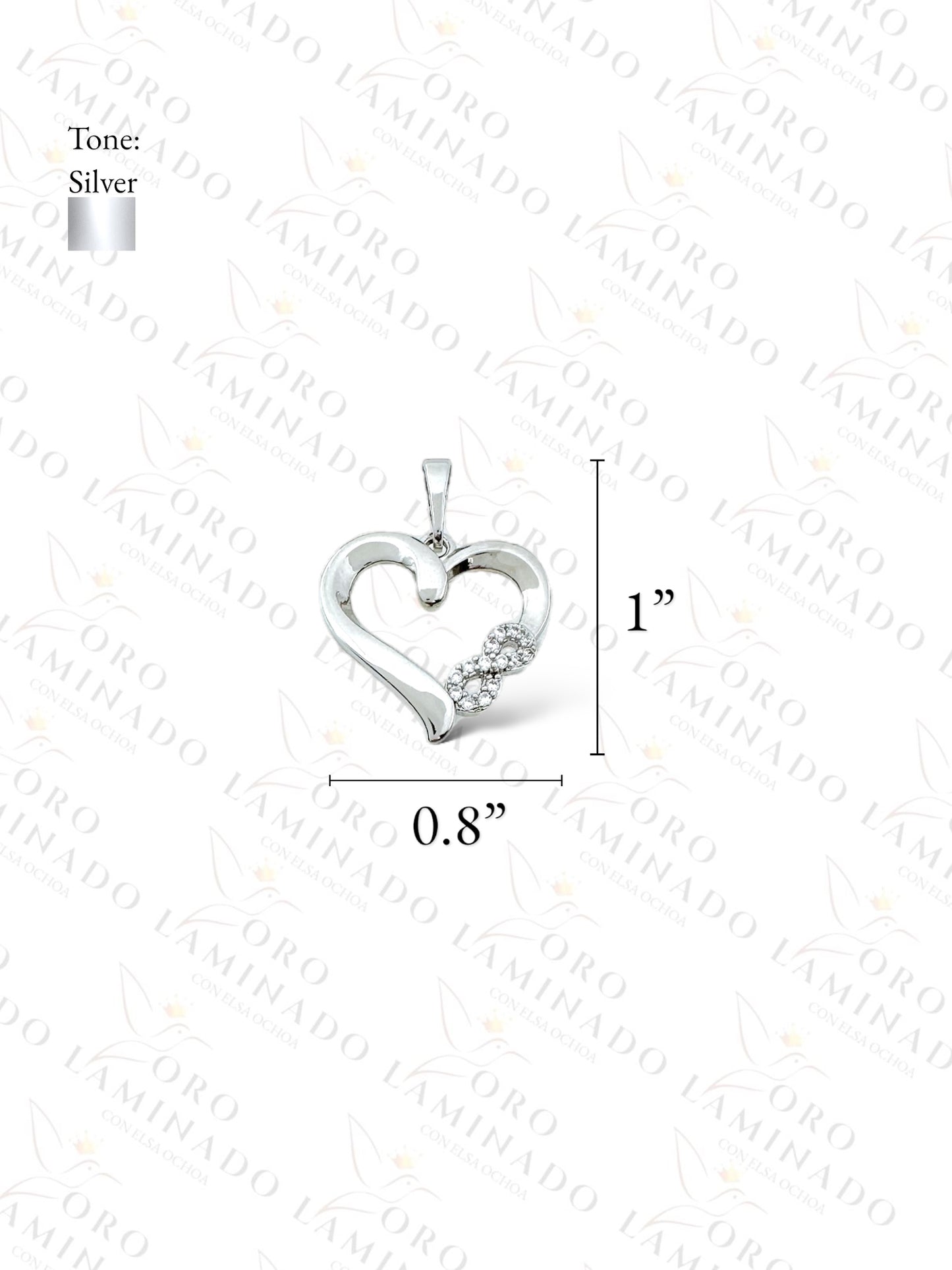 Gold Filled High Quality Silver Infinite Heart Pendant R129