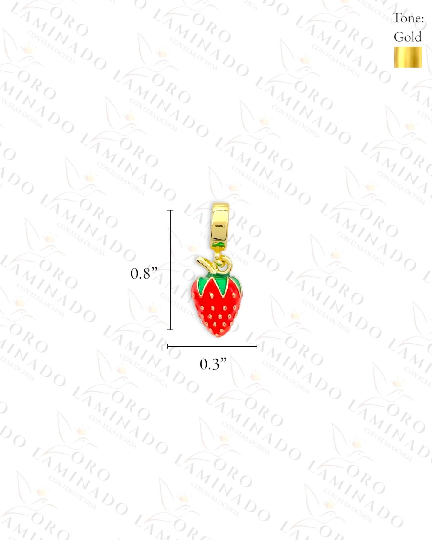 Chubby Strawberry Charm (Gold Filled) B365