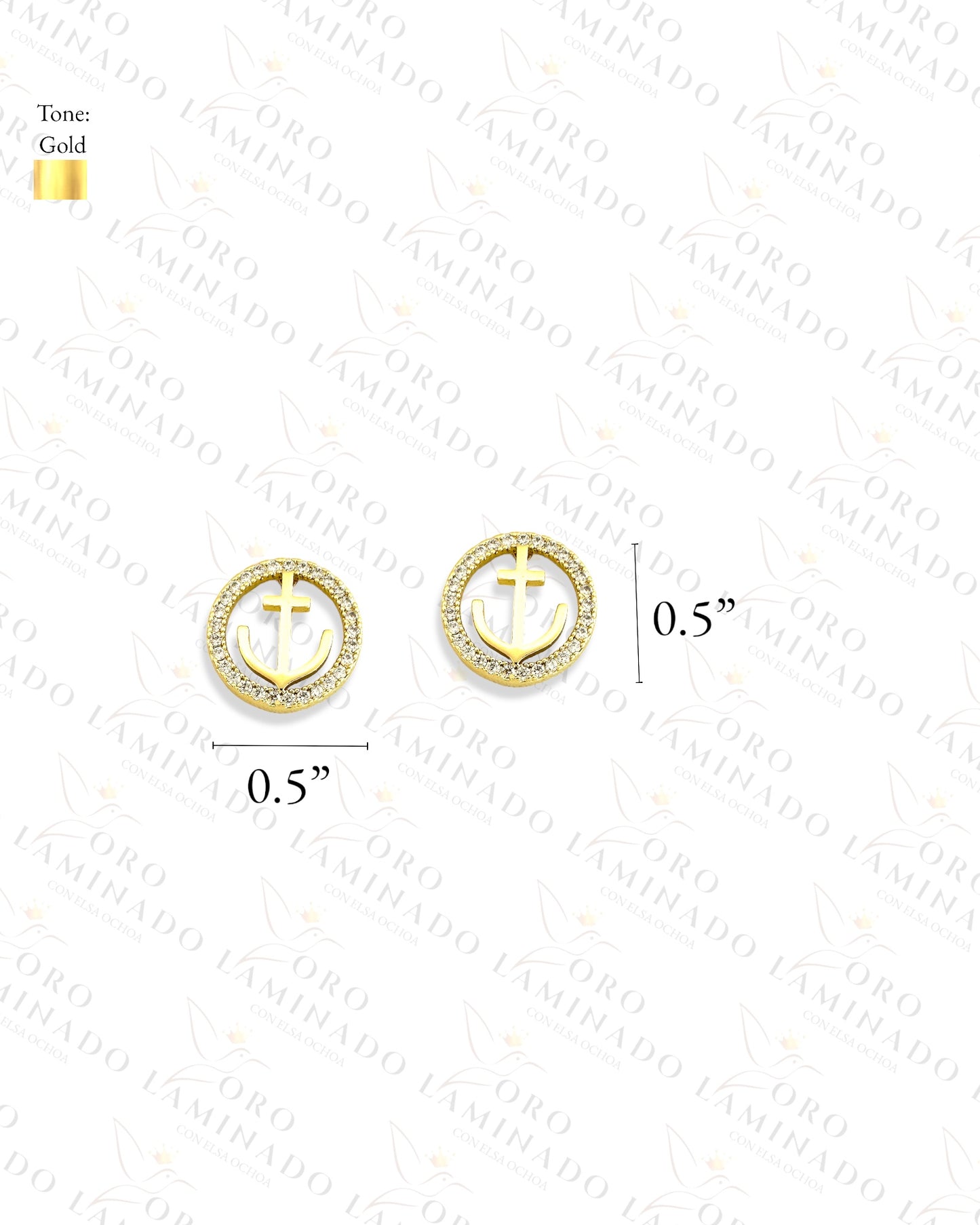 High Quality Anchor Circle Earrings C384