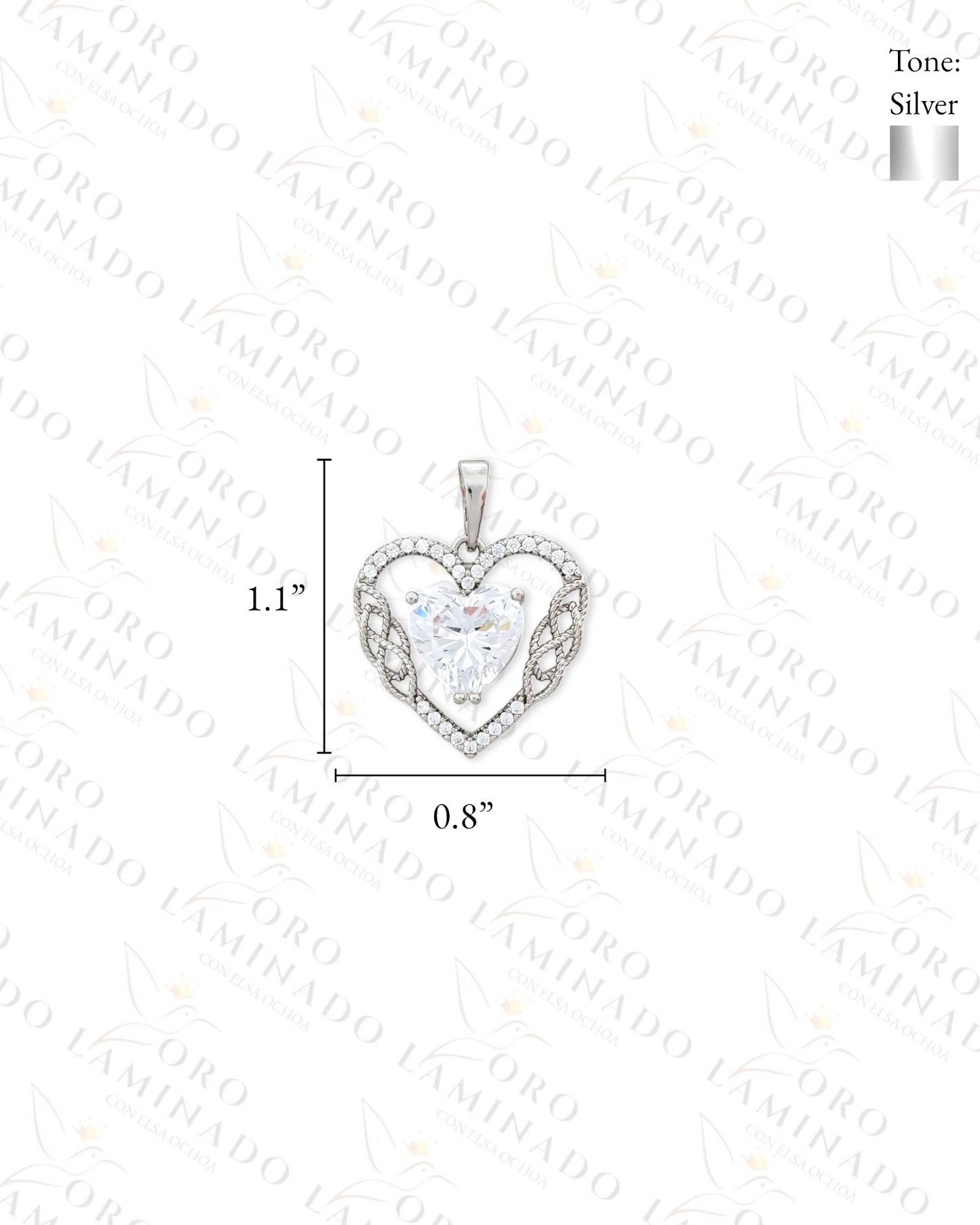 High Quality Silver Design Heart Pendant (Gold Filled) Y439