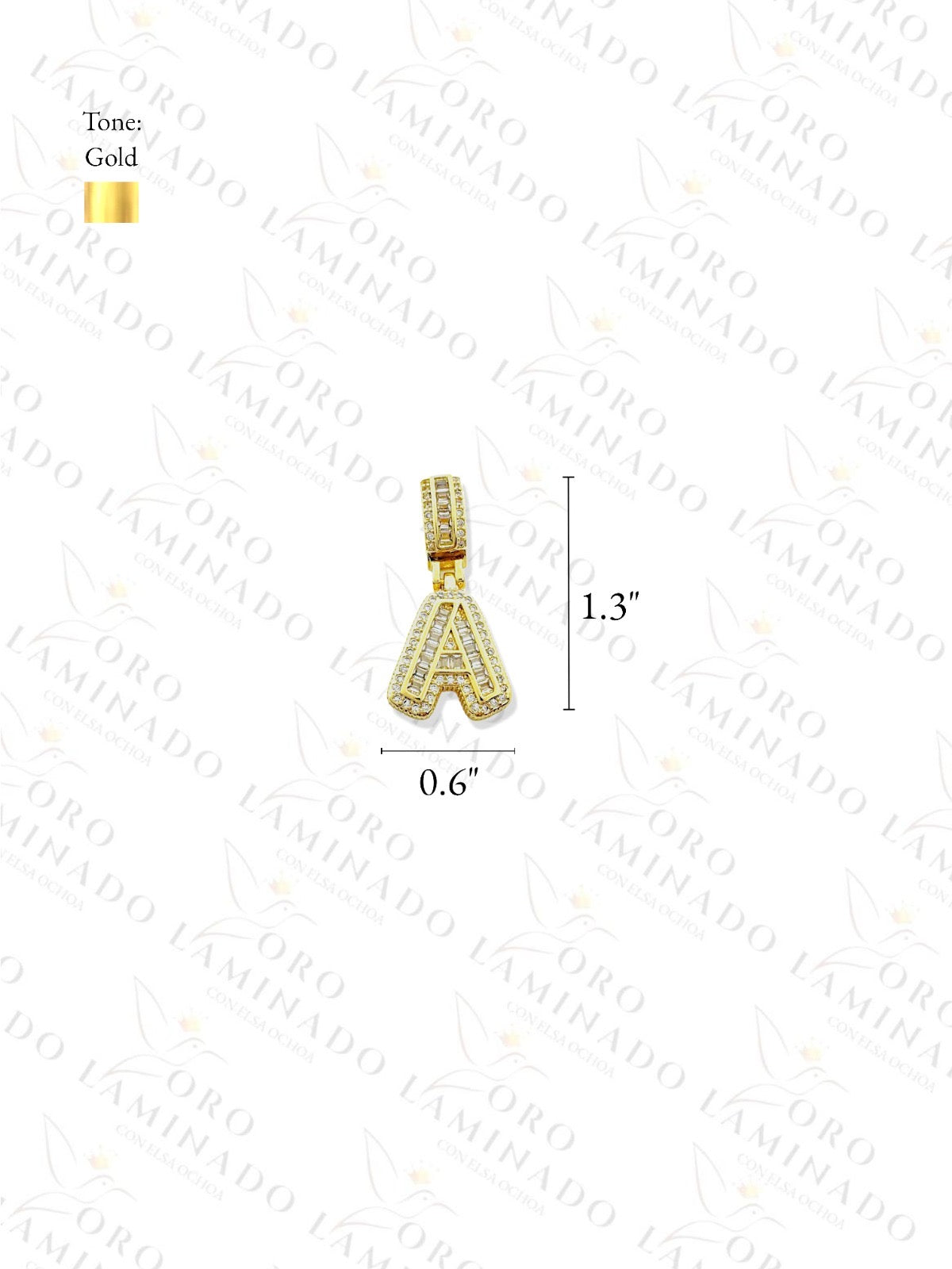 Gold Filled Letter "A" Diamond Pendant G246