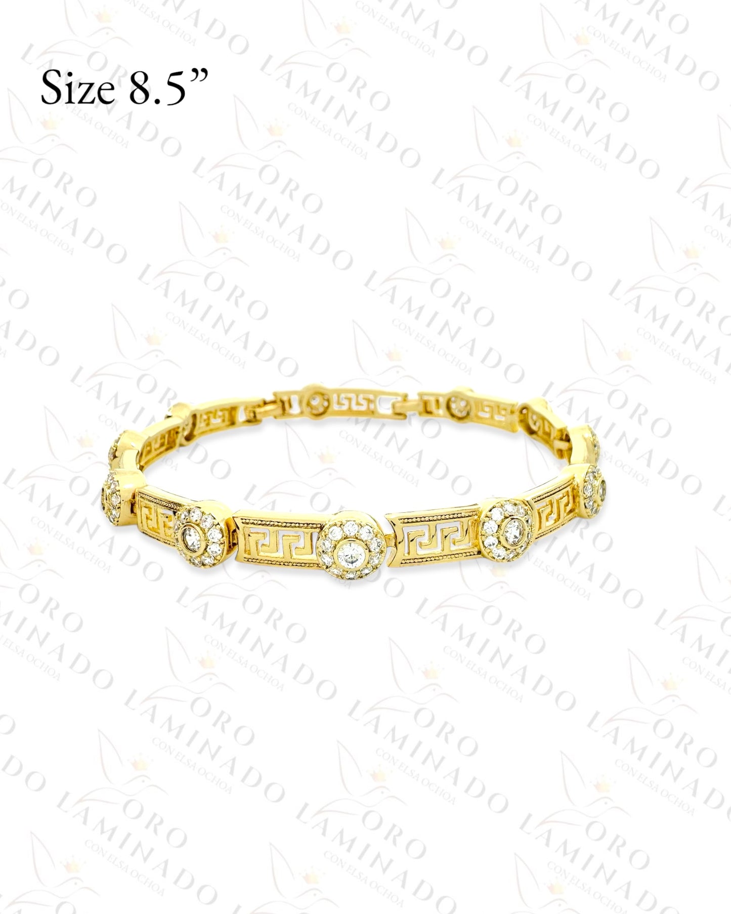 High Quality Sparkling Greek Design Bracelet (Gold Filled) B338